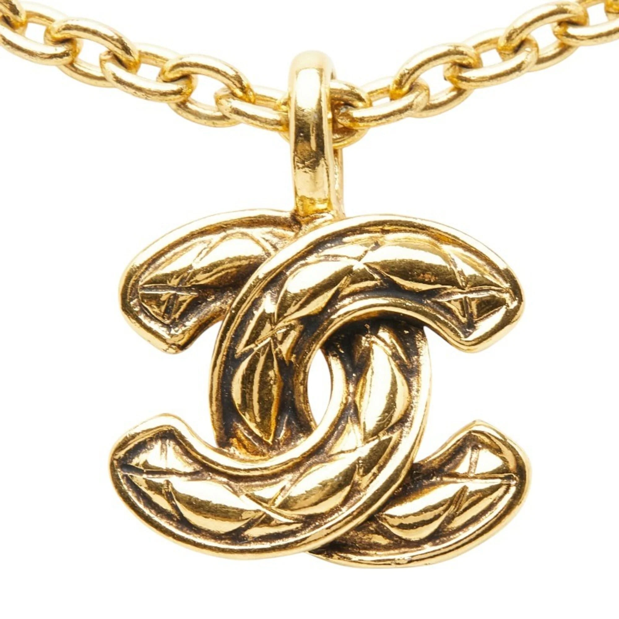 CC Logo Chain Pendant Necklace Metal - Image 2