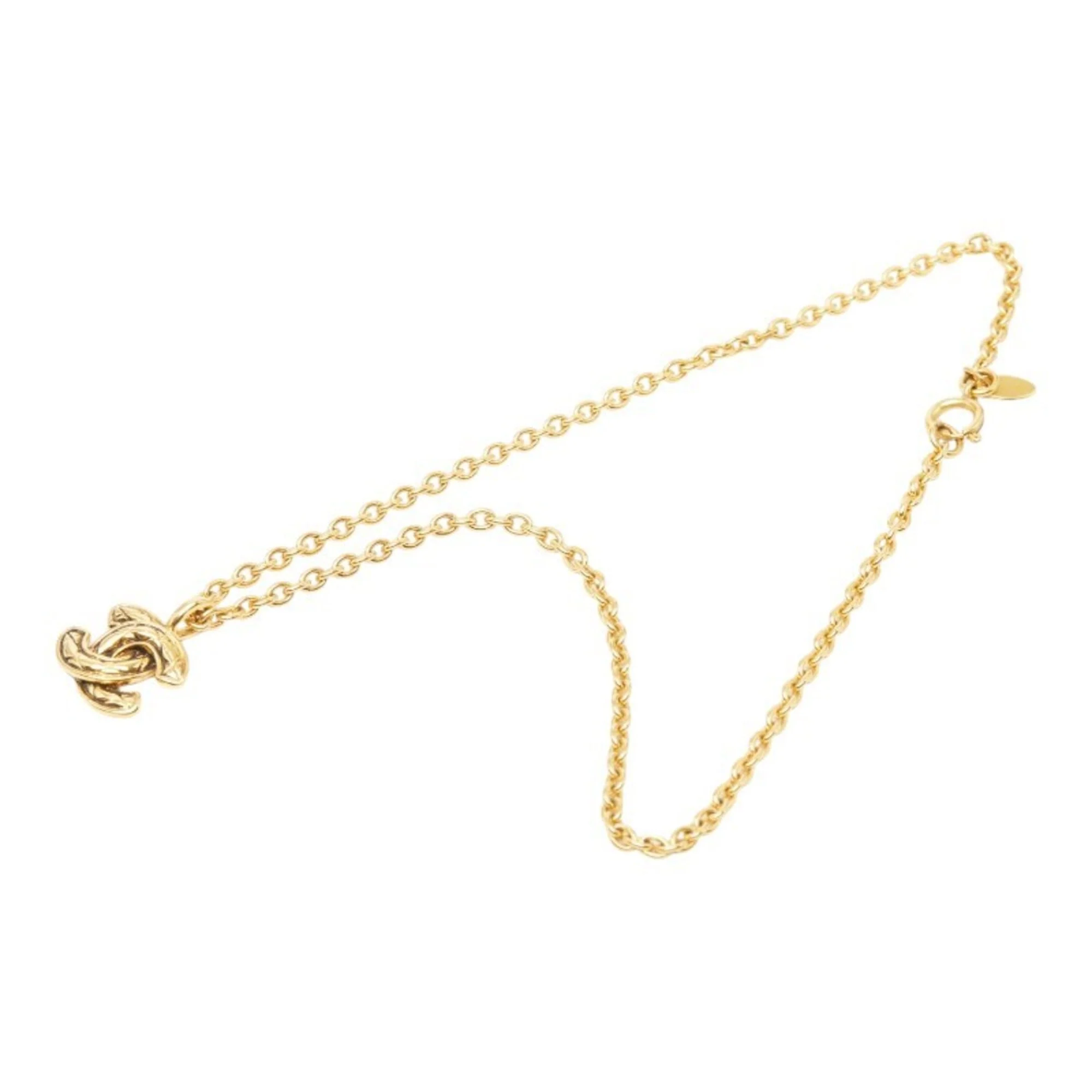 CC Logo Chain Pendant Necklace Metal - Image 4