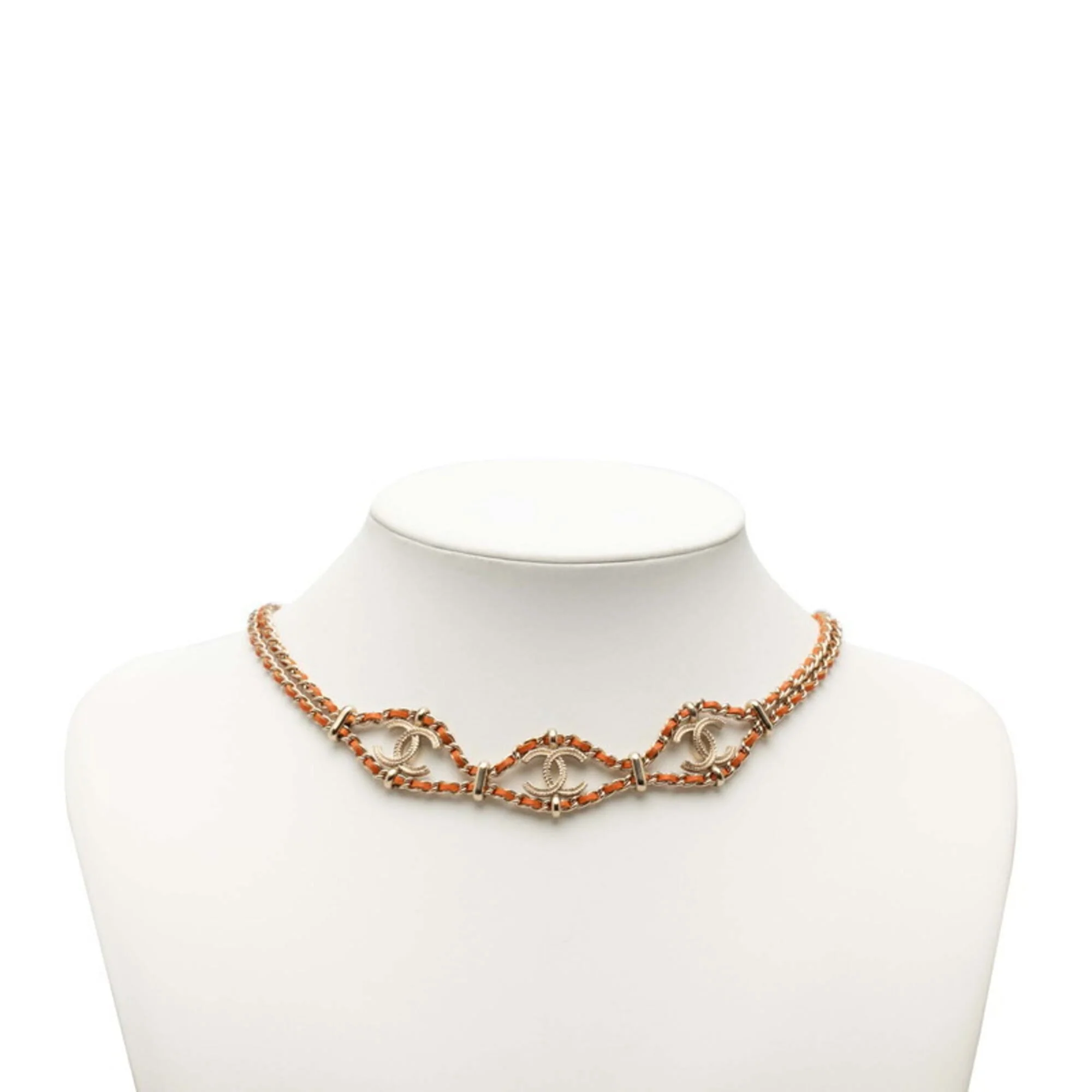CC Logo Chain Pendant Necklace Metal