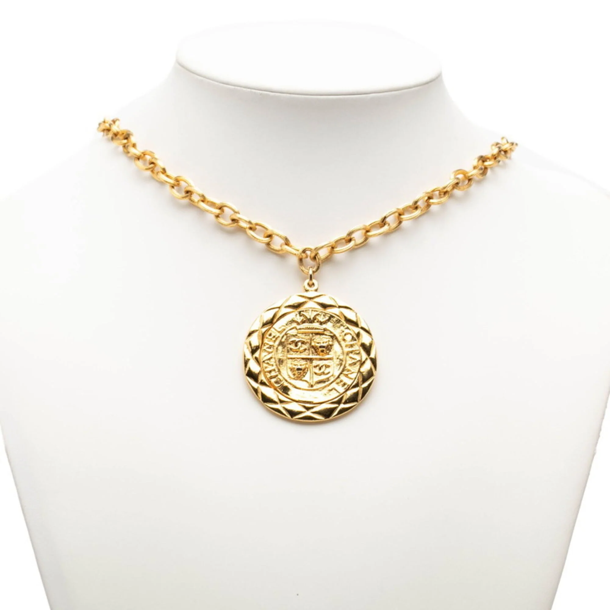 CC Logo Chain Pendant Necklace Metal - Image 6