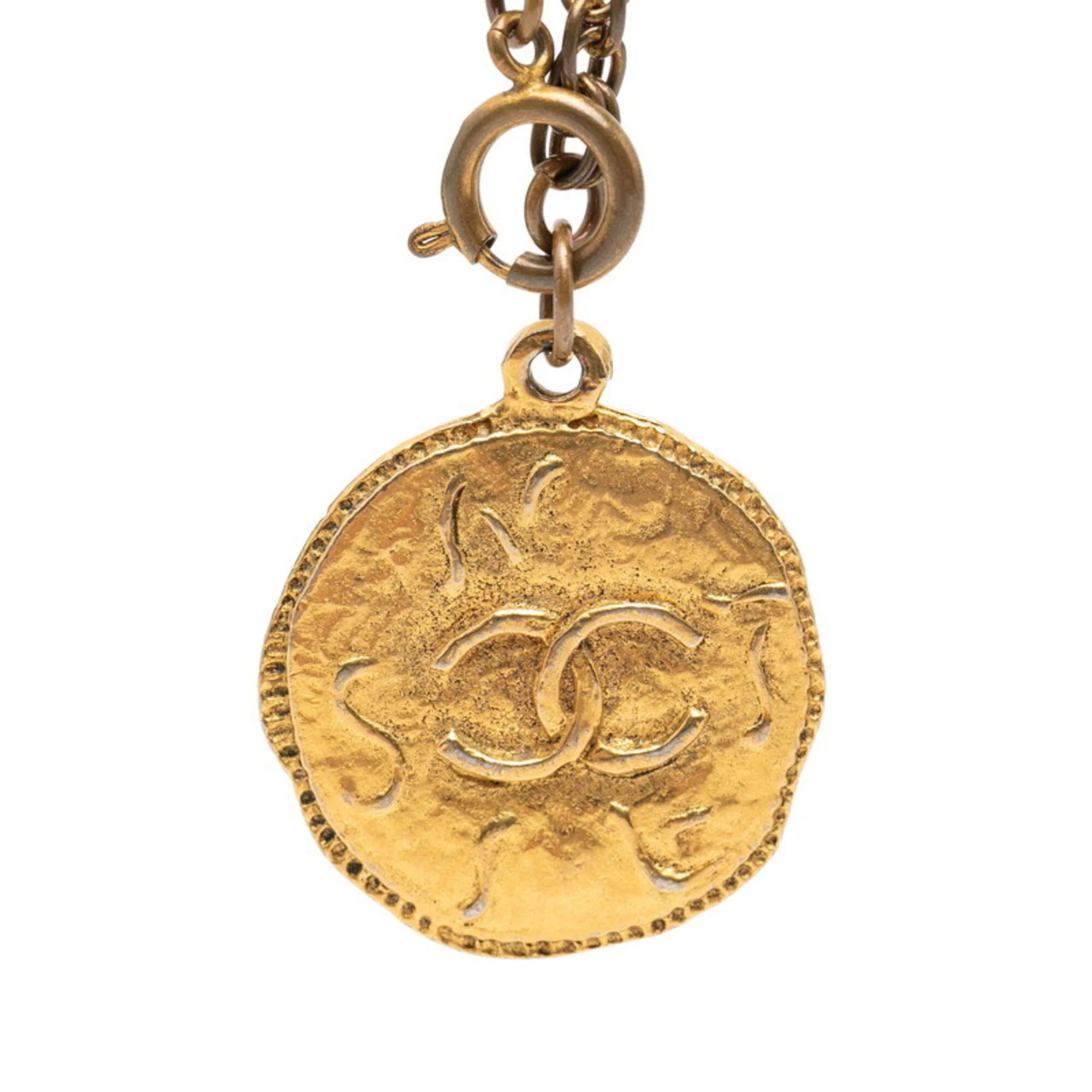 CC Logo Chain Pendant Necklace Metal - Image 2