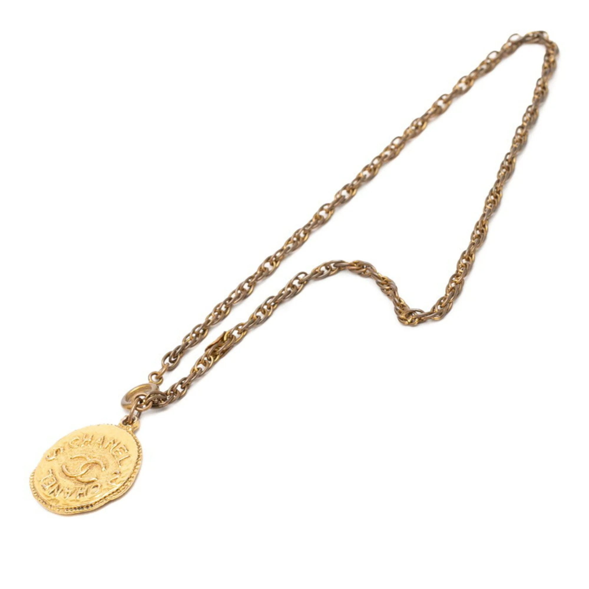 CC Logo Chain Pendant Necklace Metal - Image 3