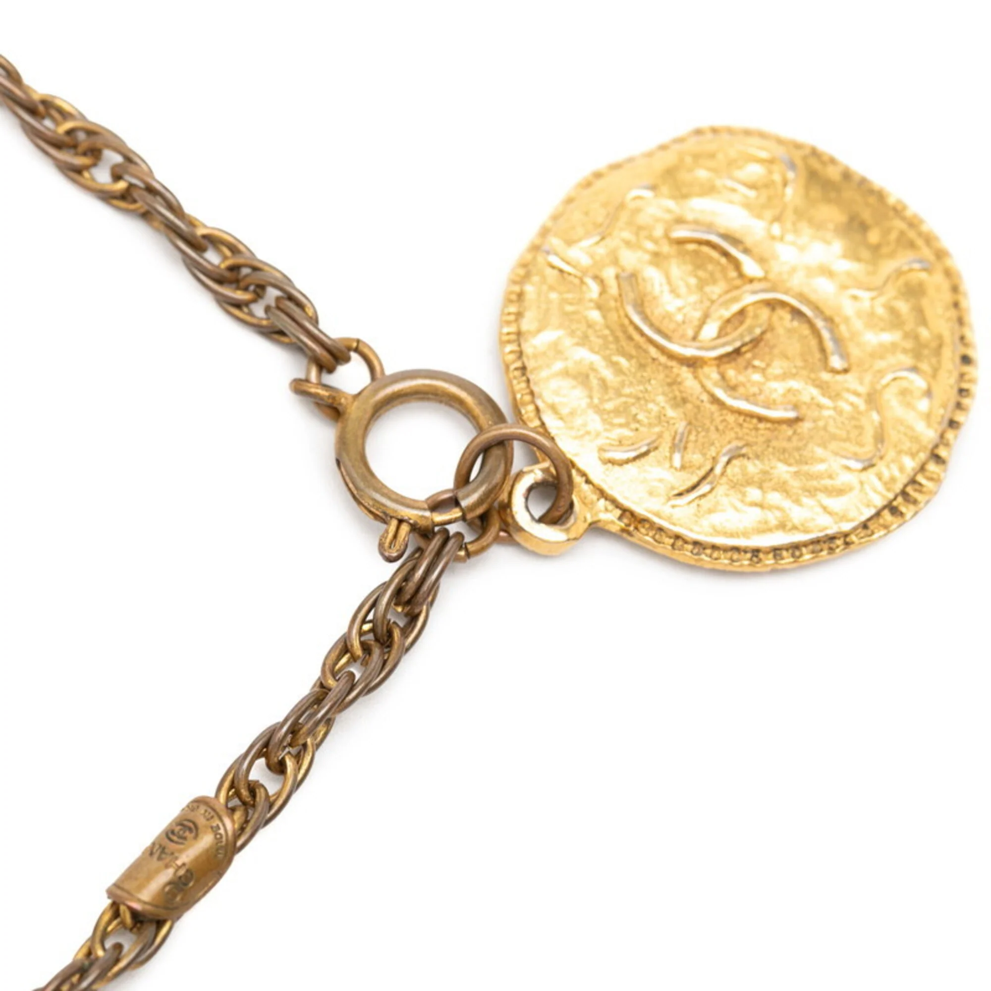 CC Logo Chain Pendant Necklace Metal - Image 4