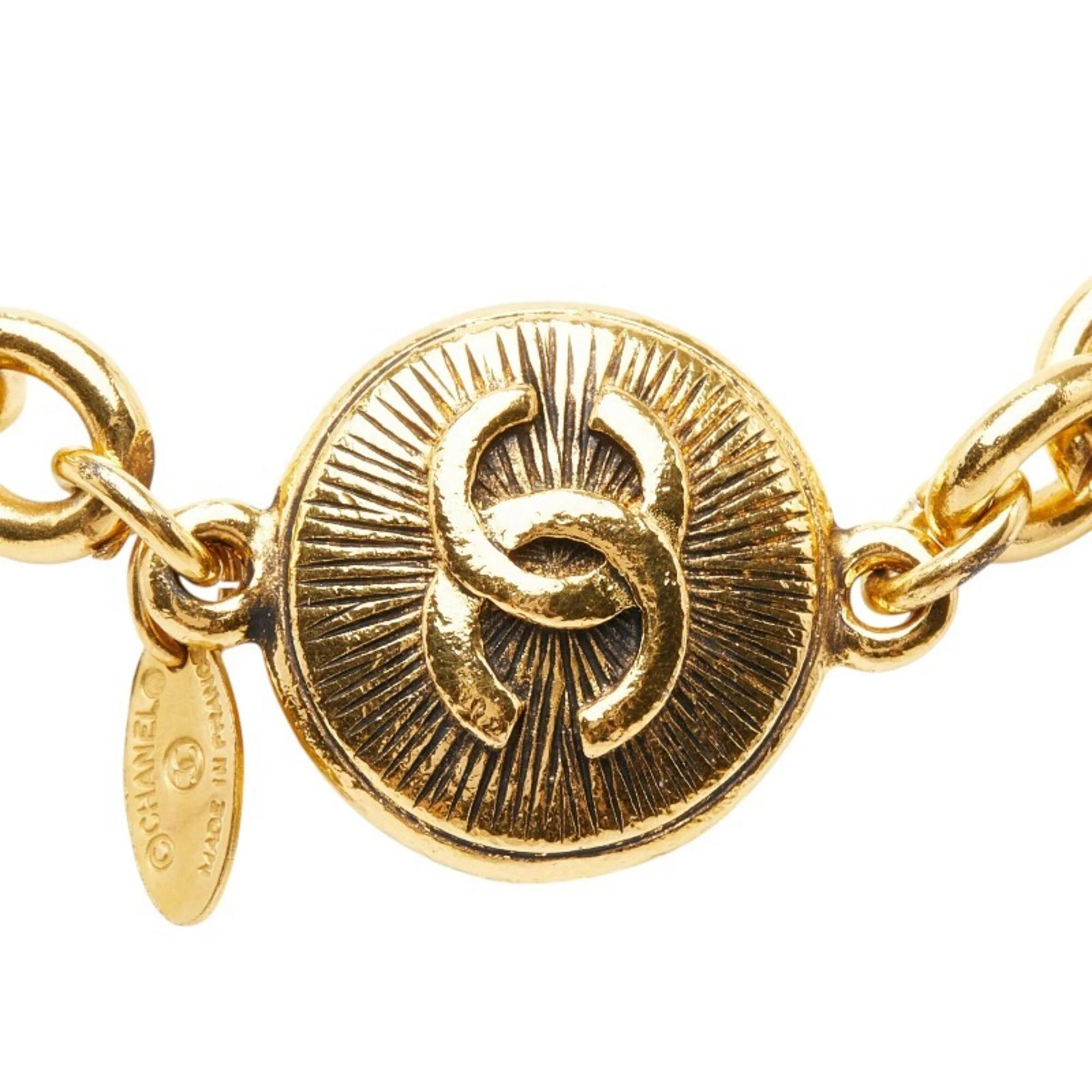 CC Logo Chain Pendant Necklace Metal - Image 2