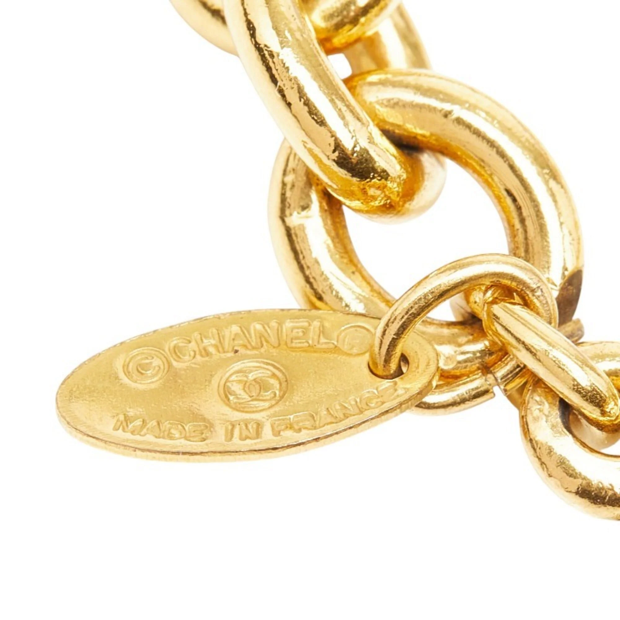 CC Logo Chain Pendant Necklace Metal - Image 5