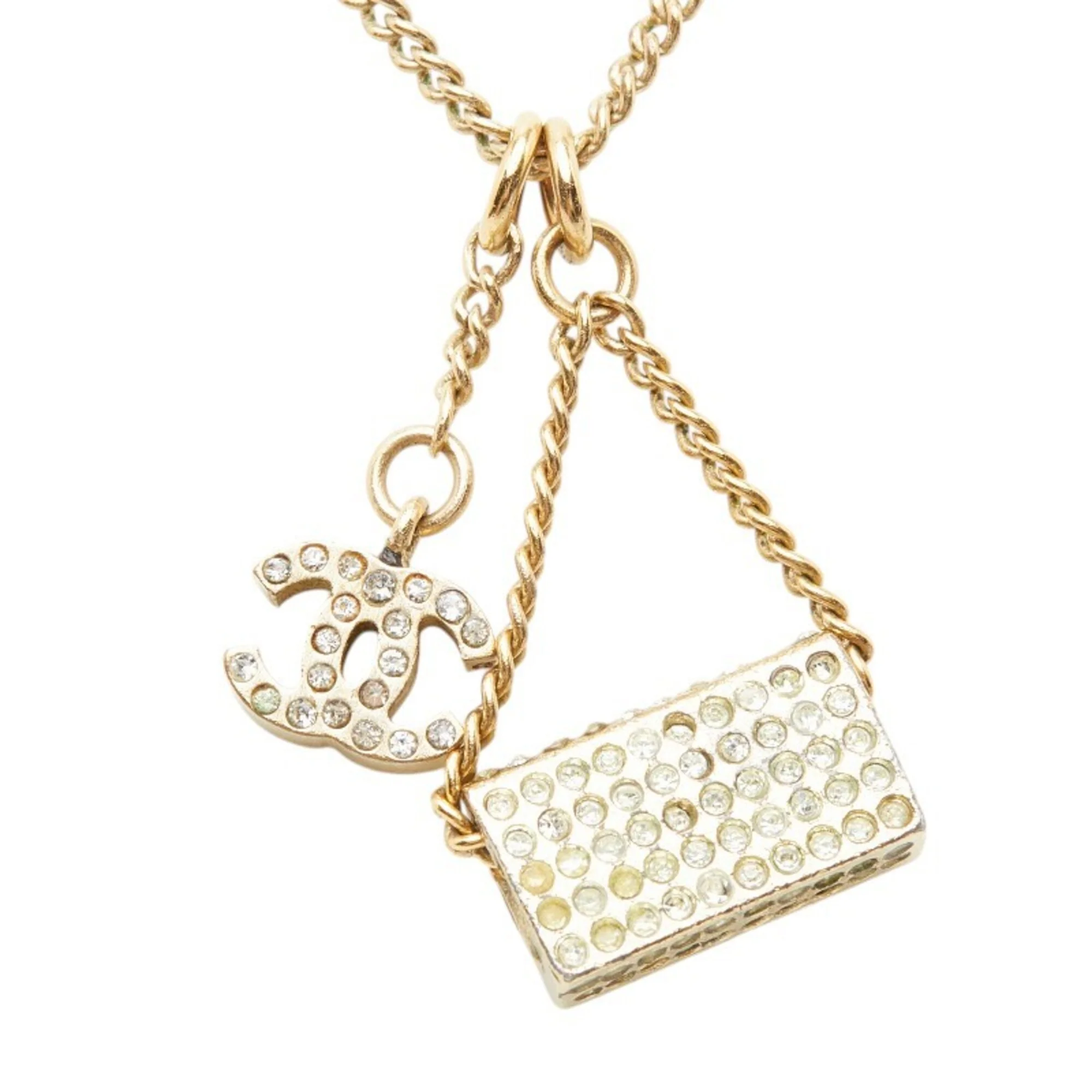 CC Logo Chain Pendant Necklace Metal - Image 3