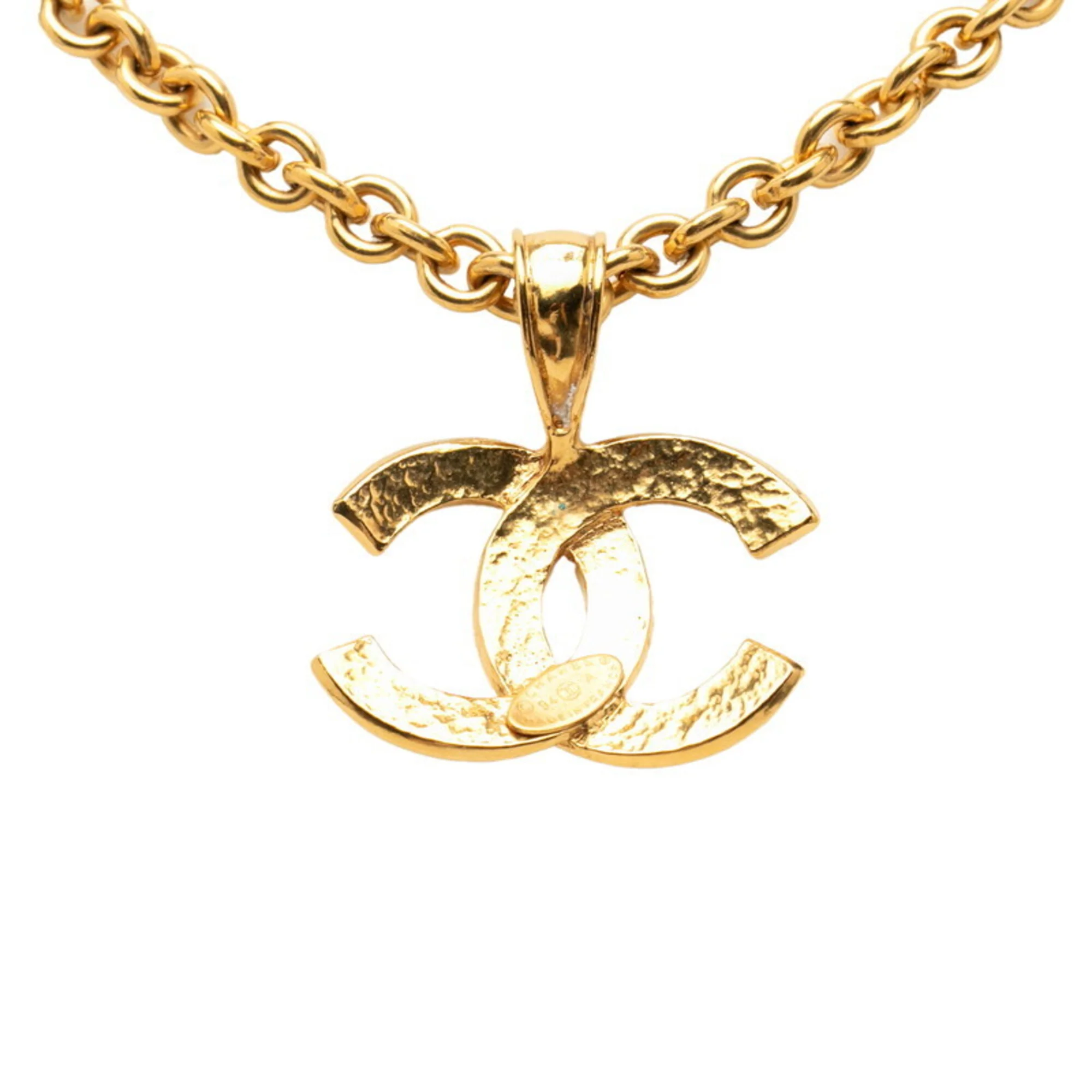 CC Logo Chain Pendant Necklace Metal - Image 2