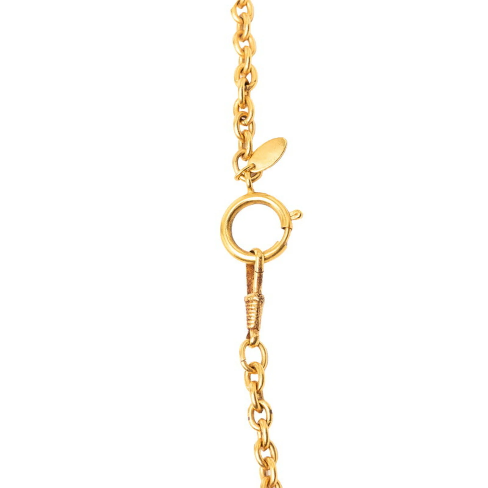 CC Logo Chain Pendant Necklace Metal - Image 4