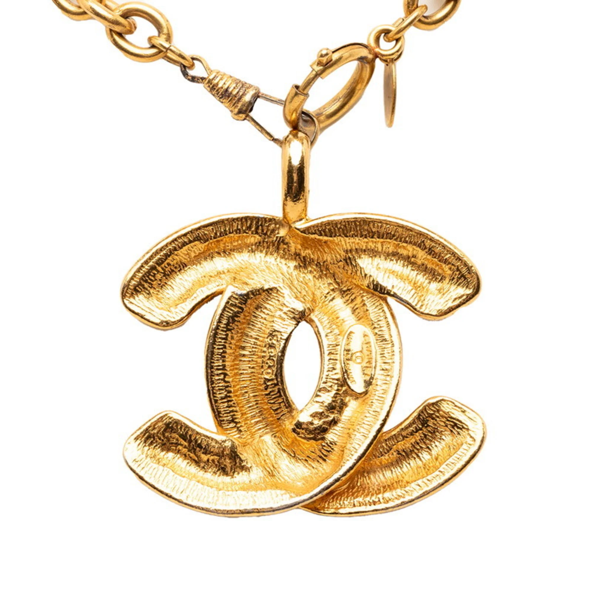 CC Logo Chain Pendant Necklace Metal - Image 2