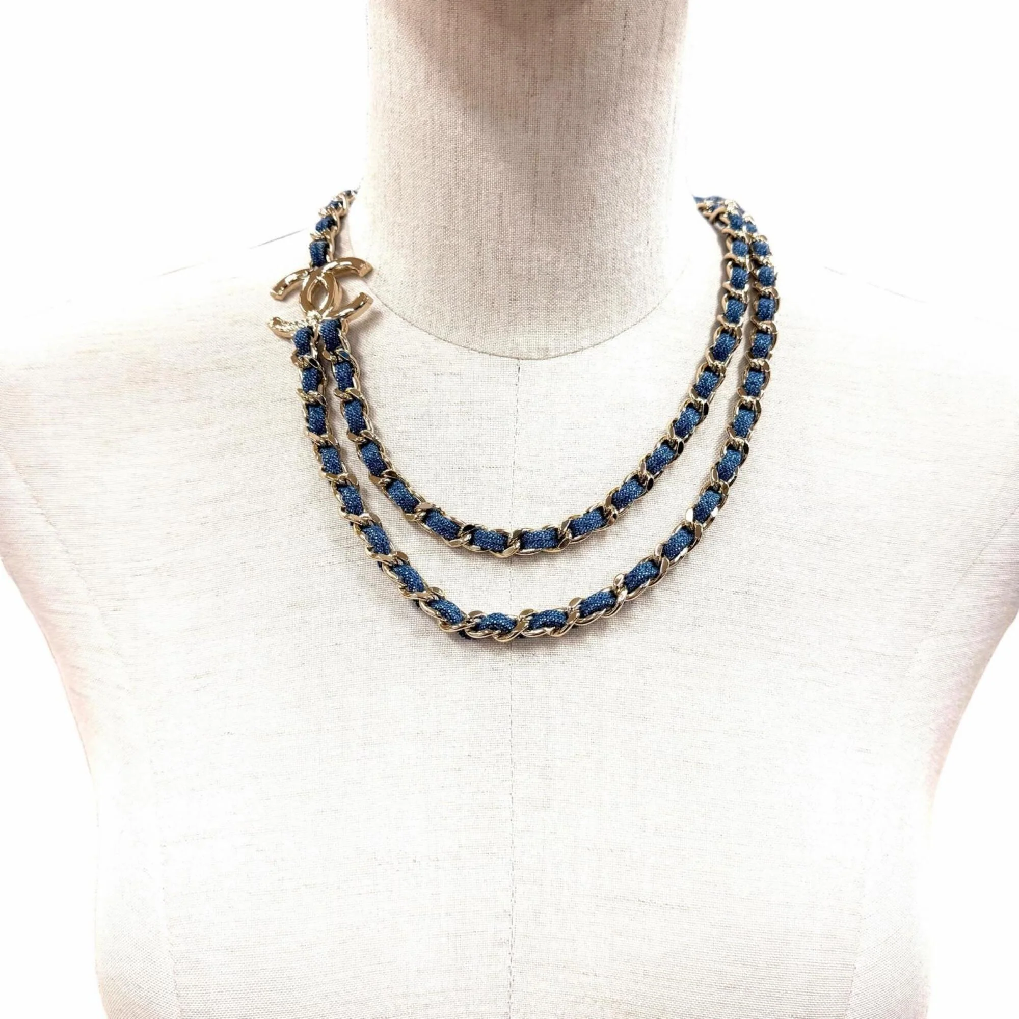 CC Logo Chain Pendant Necklace Metal - Image 3