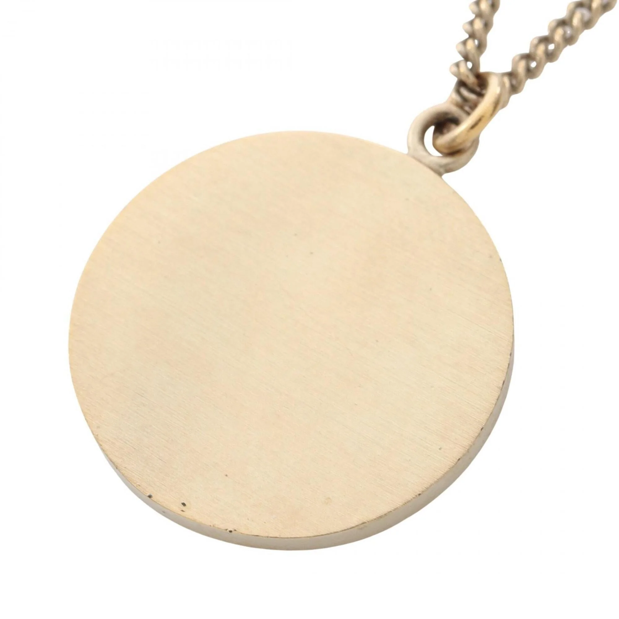 CC Logo Circle Pendant Necklace Metal - Image 2