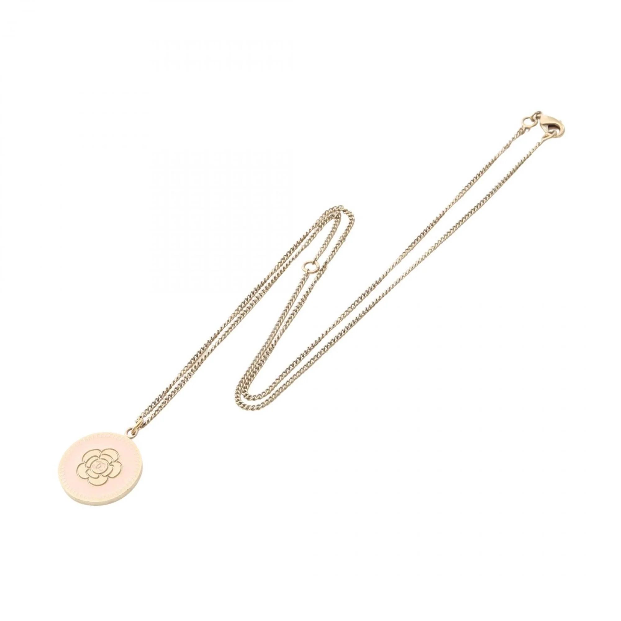 CC Logo Circle Pendant Necklace Metal - Image 3