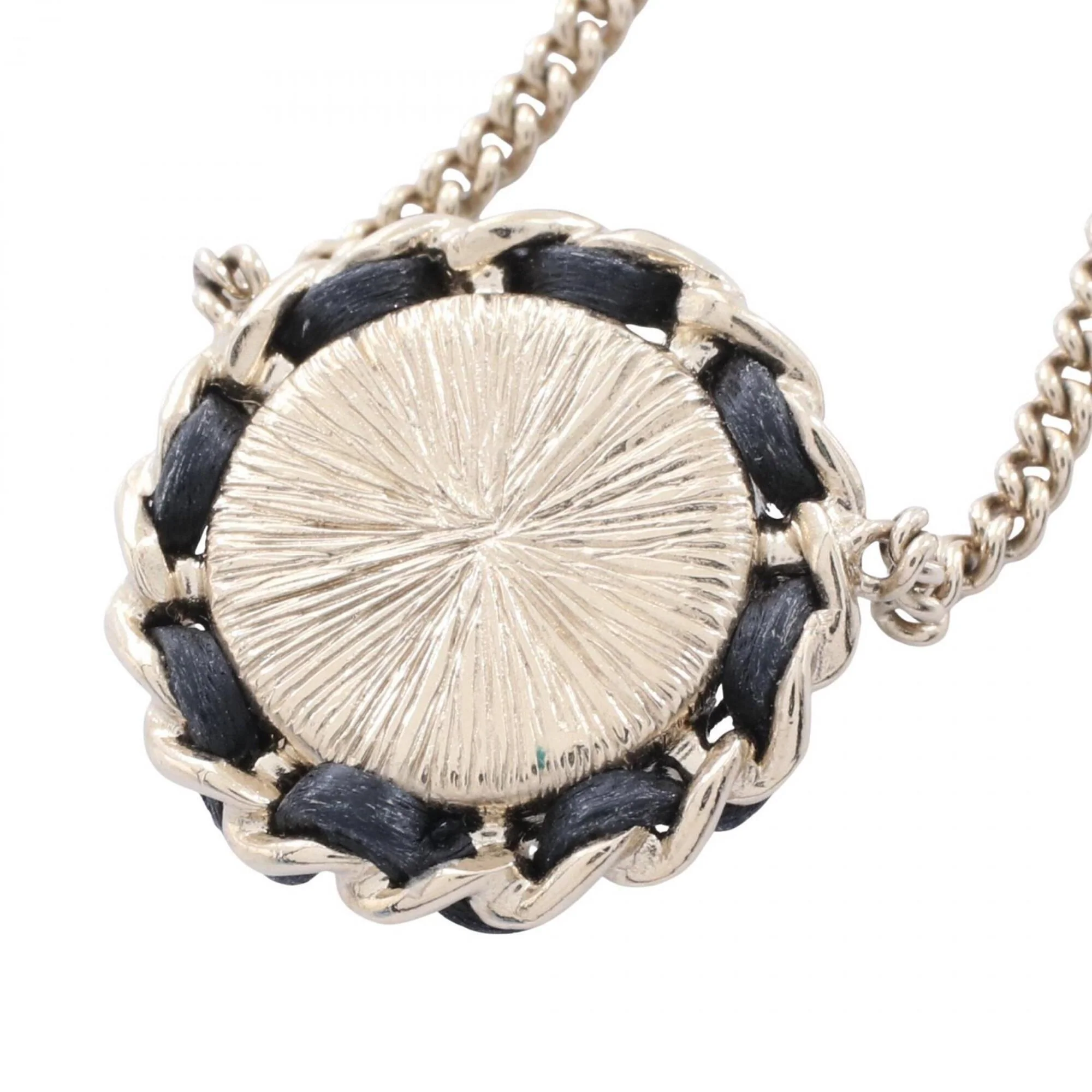 CC Logo Circle Pendant Necklace Metal - Image 2