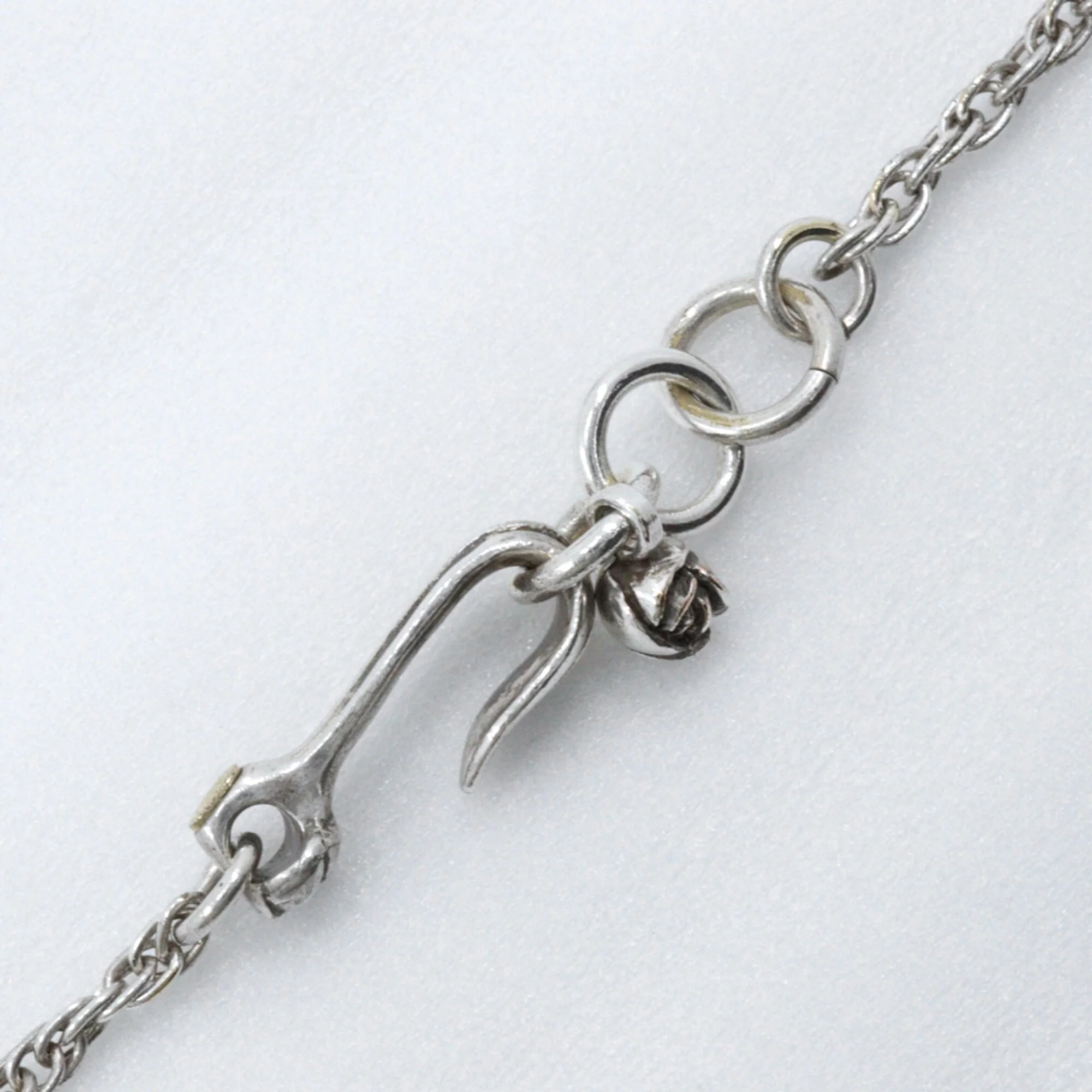 CC Logo Flower Pendant Necklace Metal - Image 5