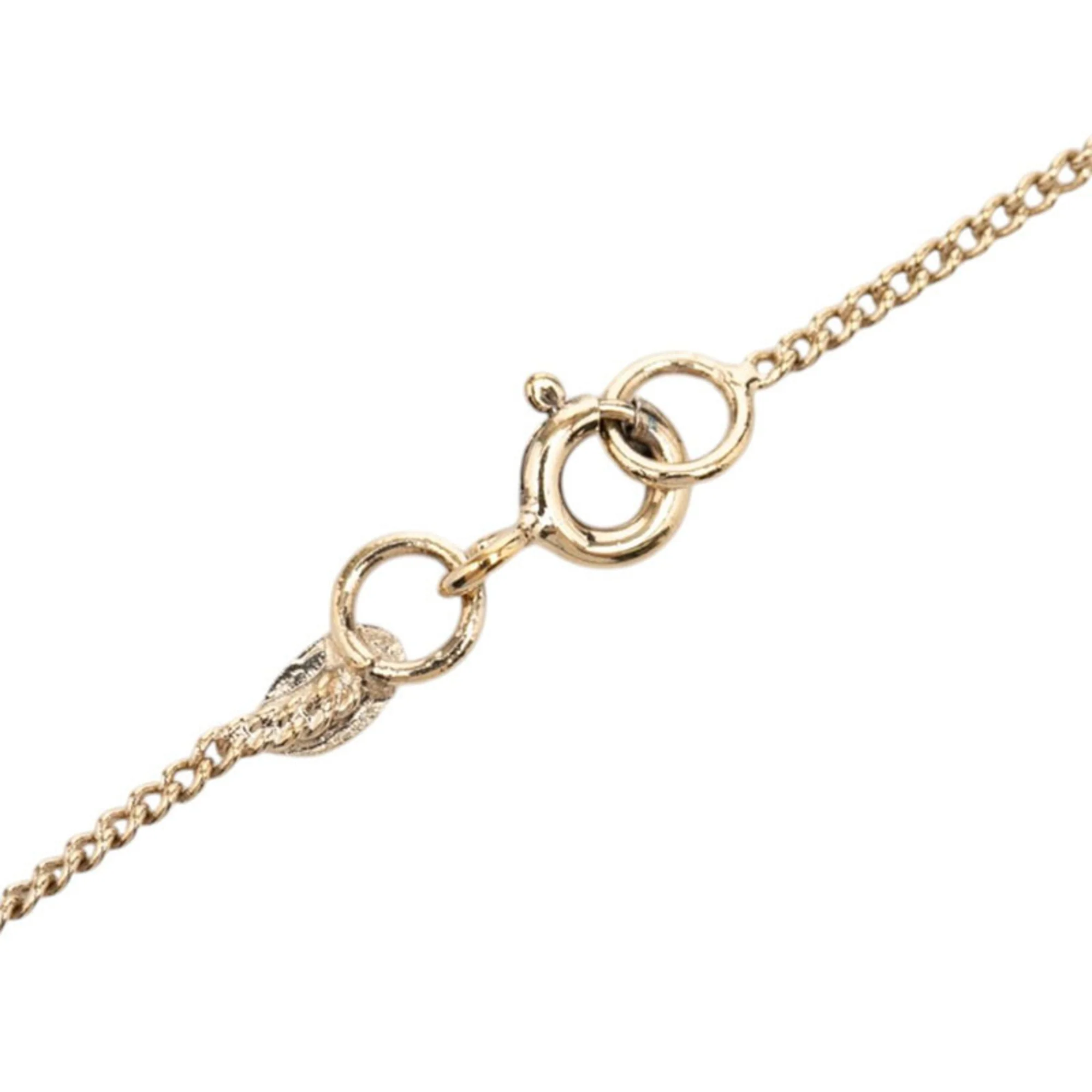 CC Logo Heart Pendant Necklace Metal - Image 4