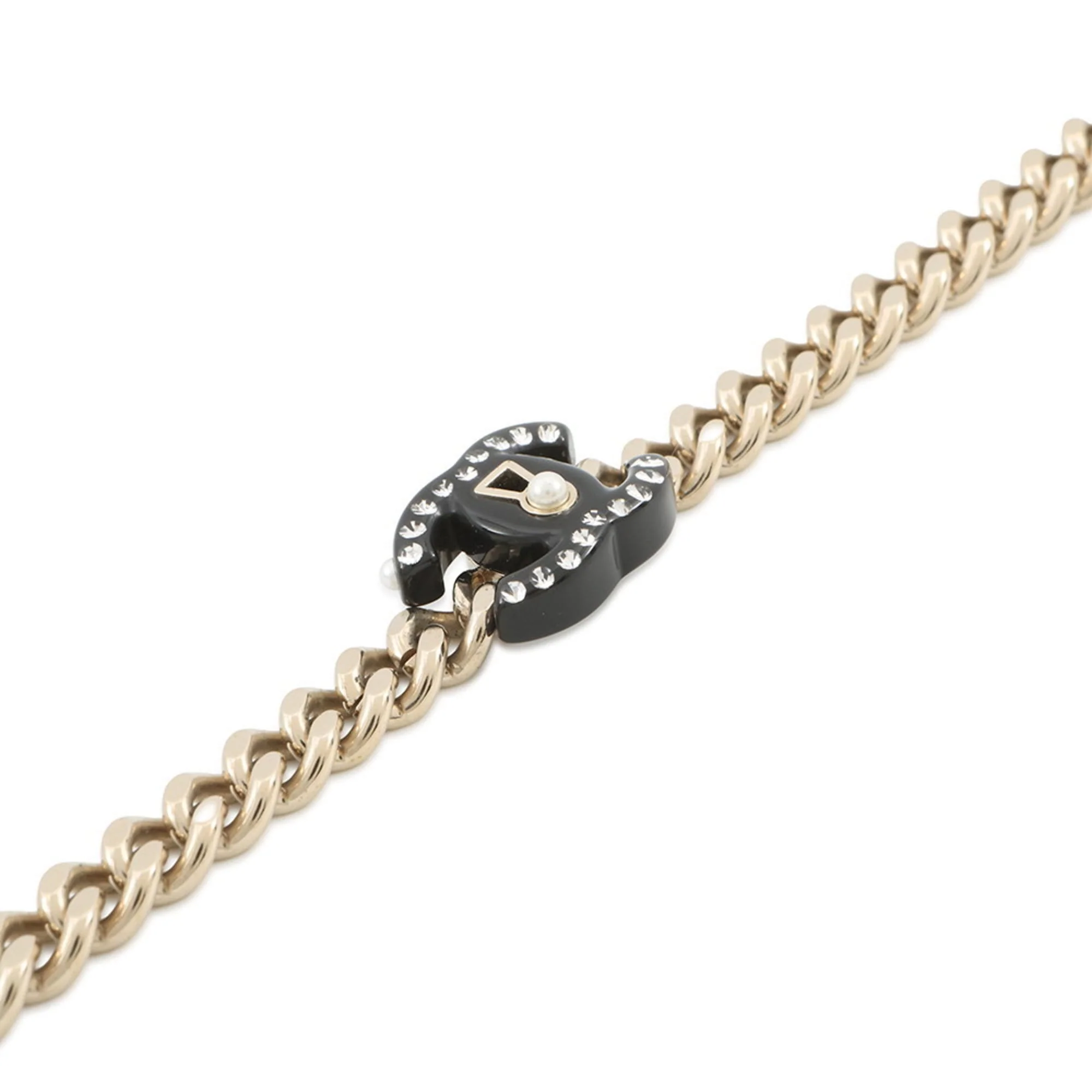 CC Logo Lock Pendant Necklace Metal - Image 2