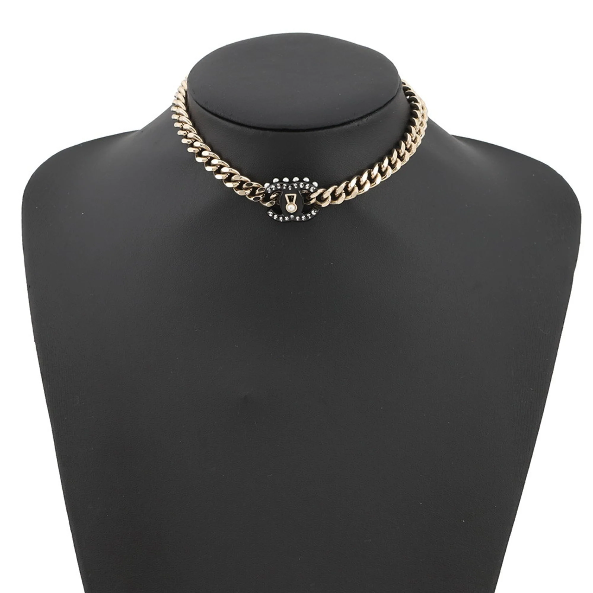 CC Logo Lock Pendant Necklace Metal - Image 4