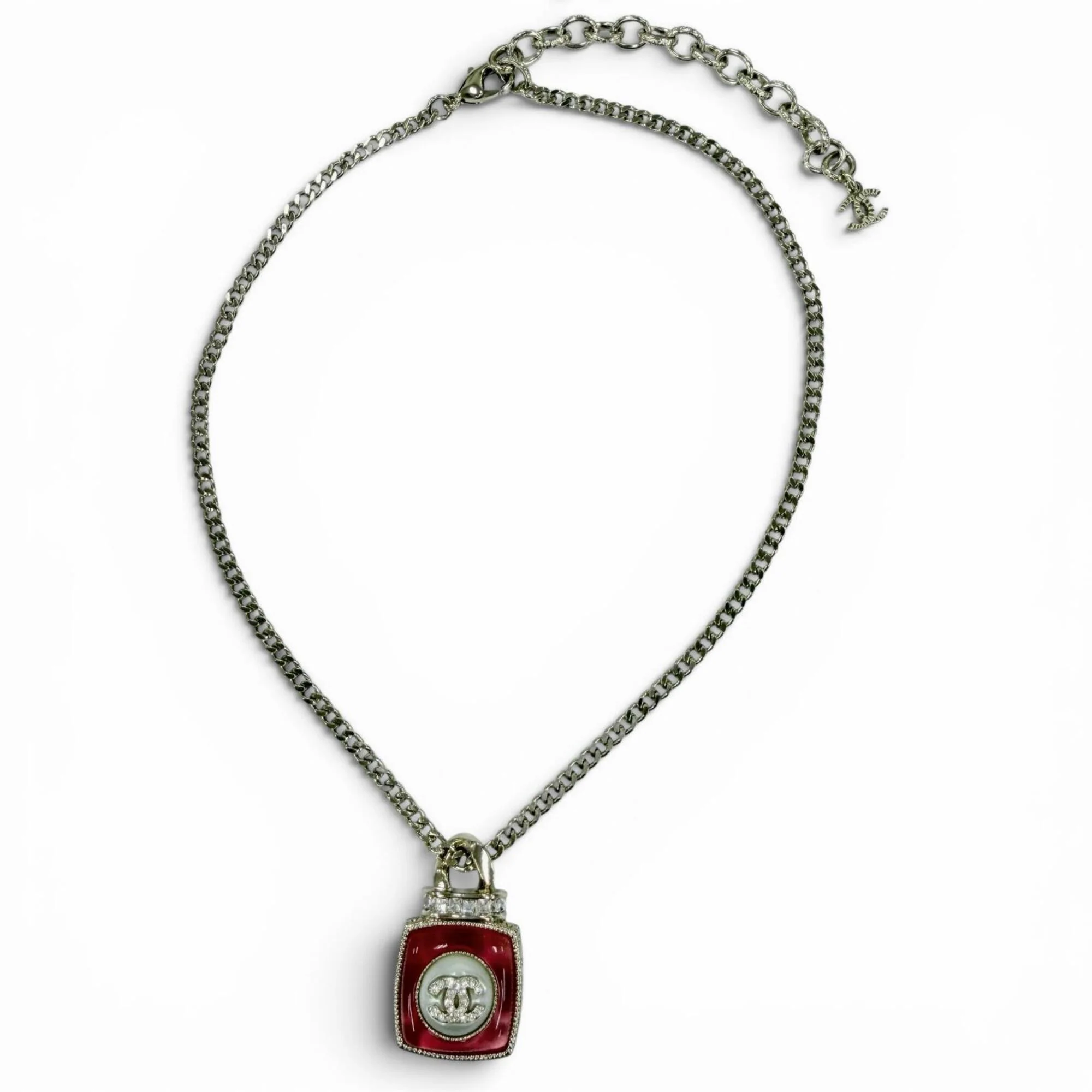 CC Logo Pendant Necklace Gold-Tone Metal - Image 2