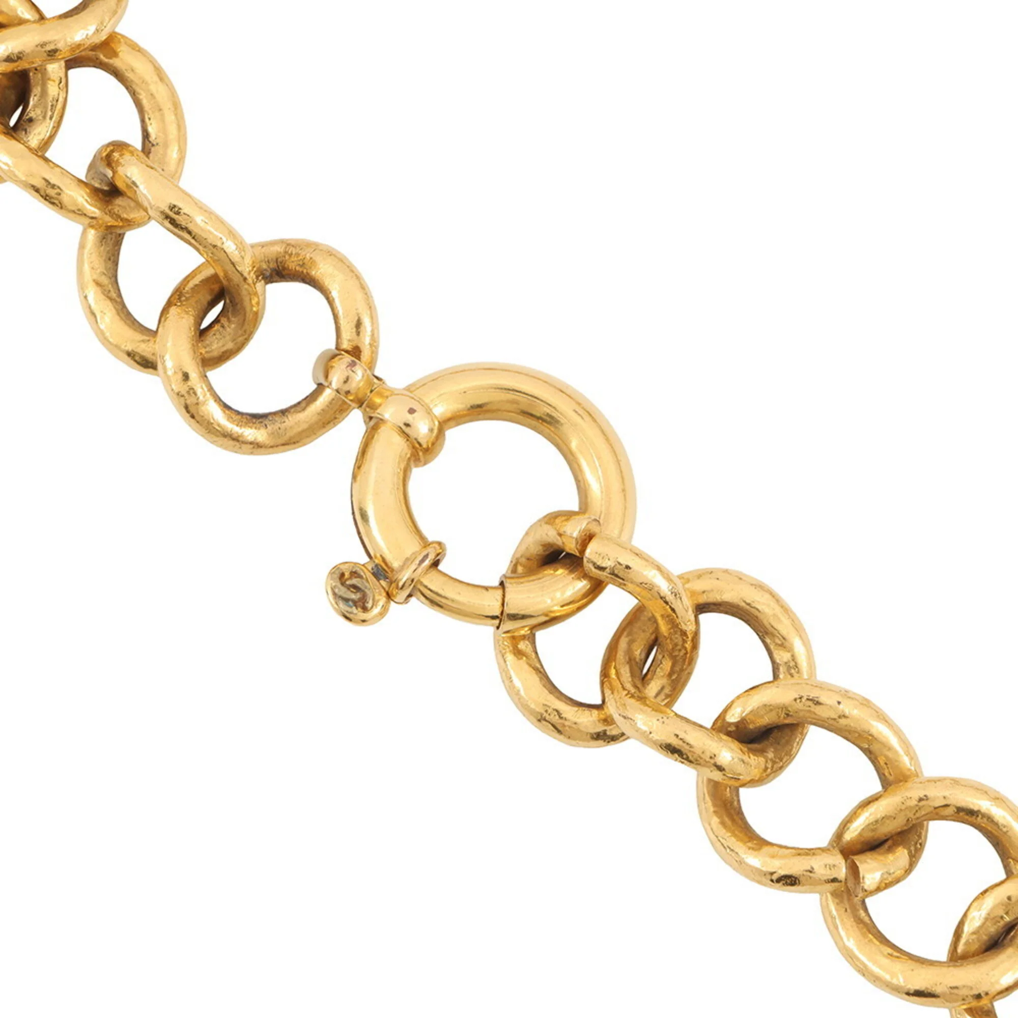 CC Logo Pendant Necklace Gold-Tone Metal - Image 5