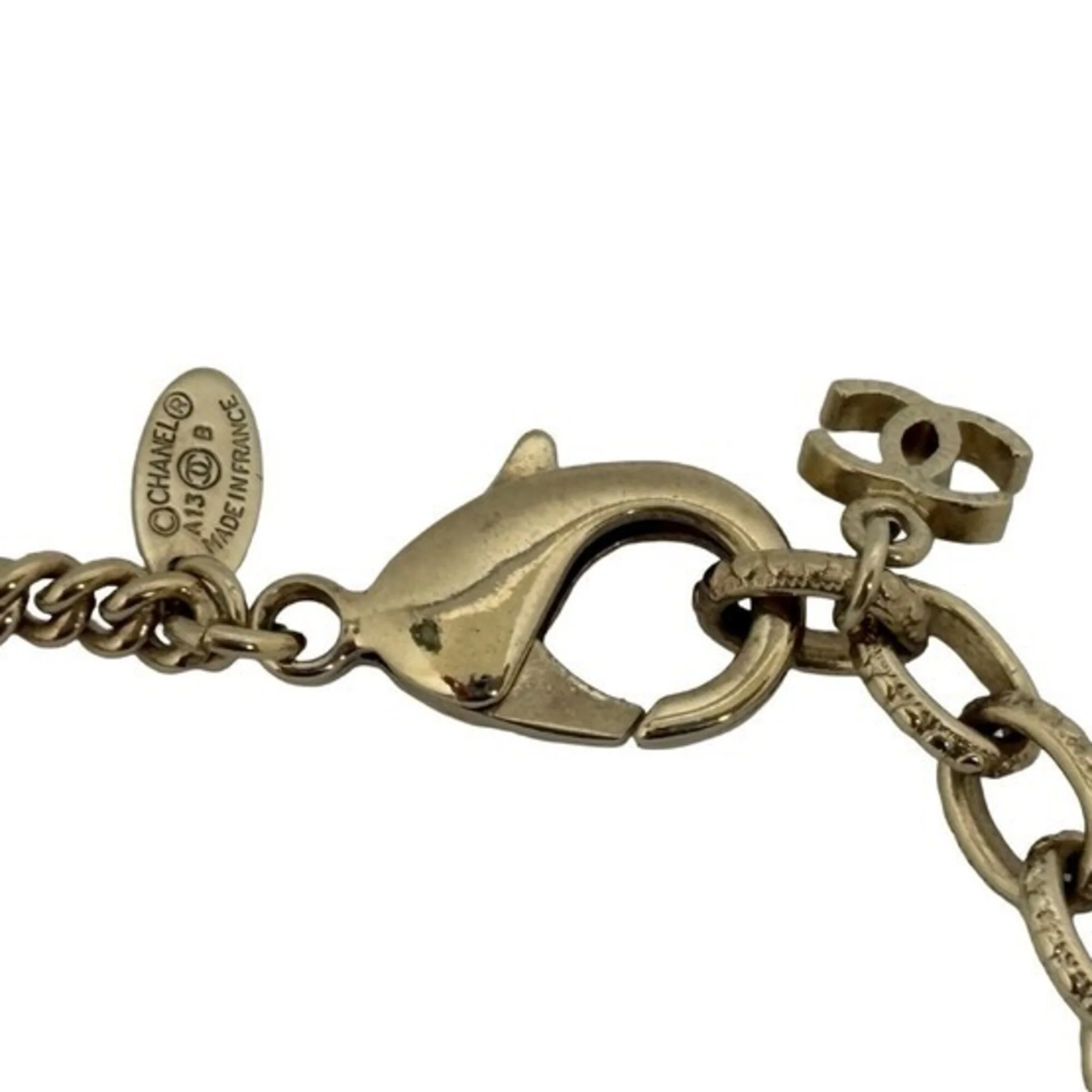CC Logo Pendant Necklace Gold-Tone Metal - Image 5
