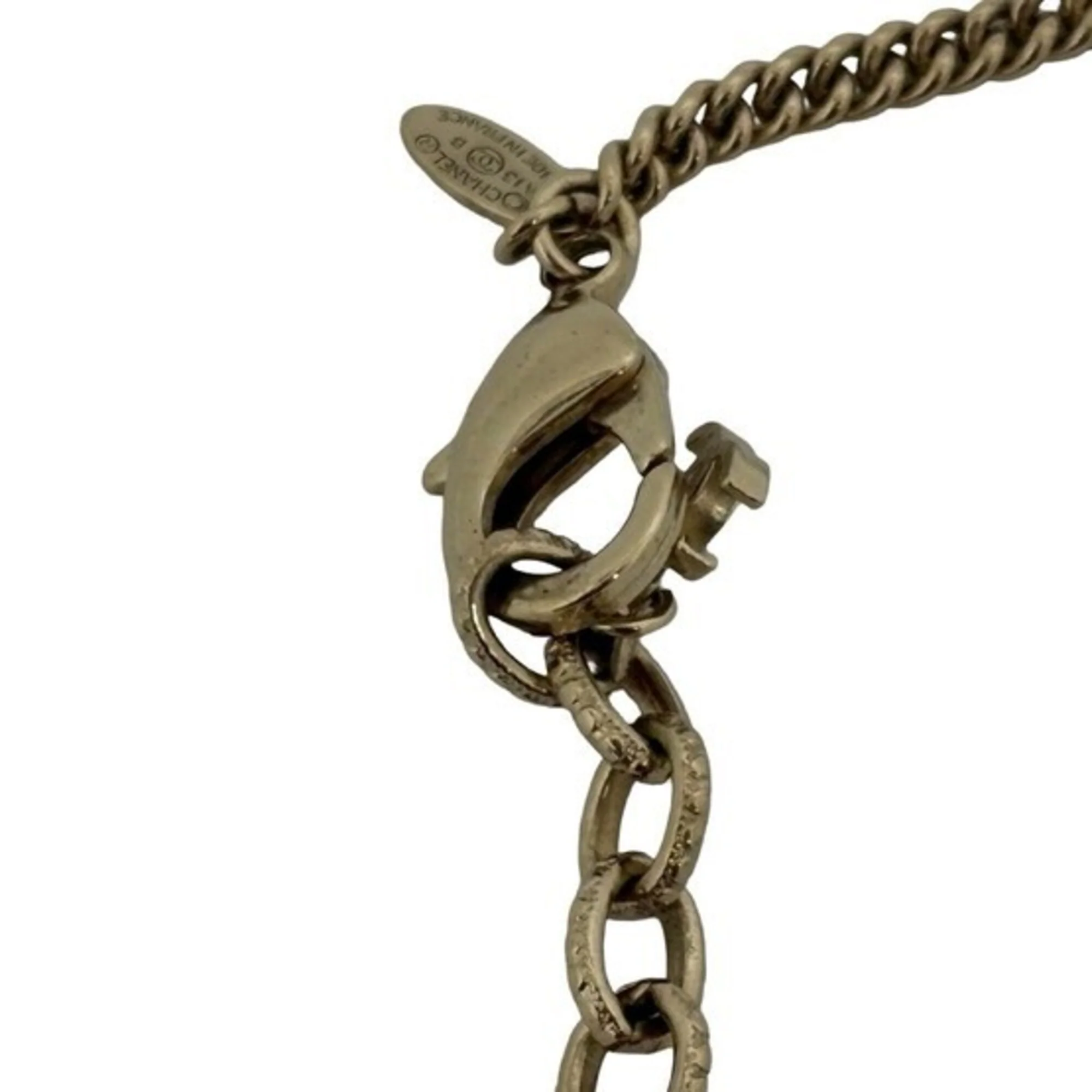 CC Logo Pendant Necklace Gold-Tone Metal - Image 6