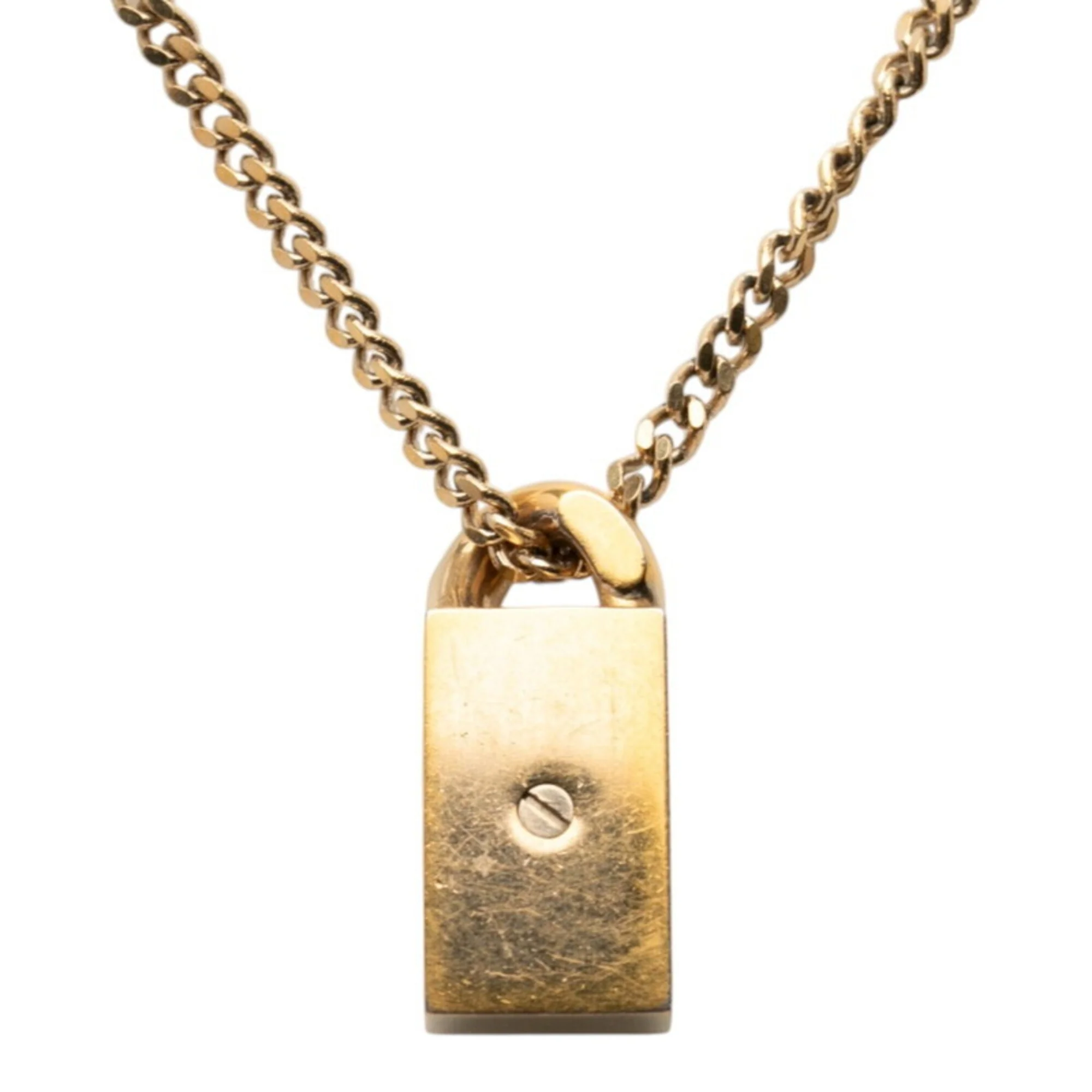 CC Logo Pendant Necklace Gold-Tone Metal - Image 2
