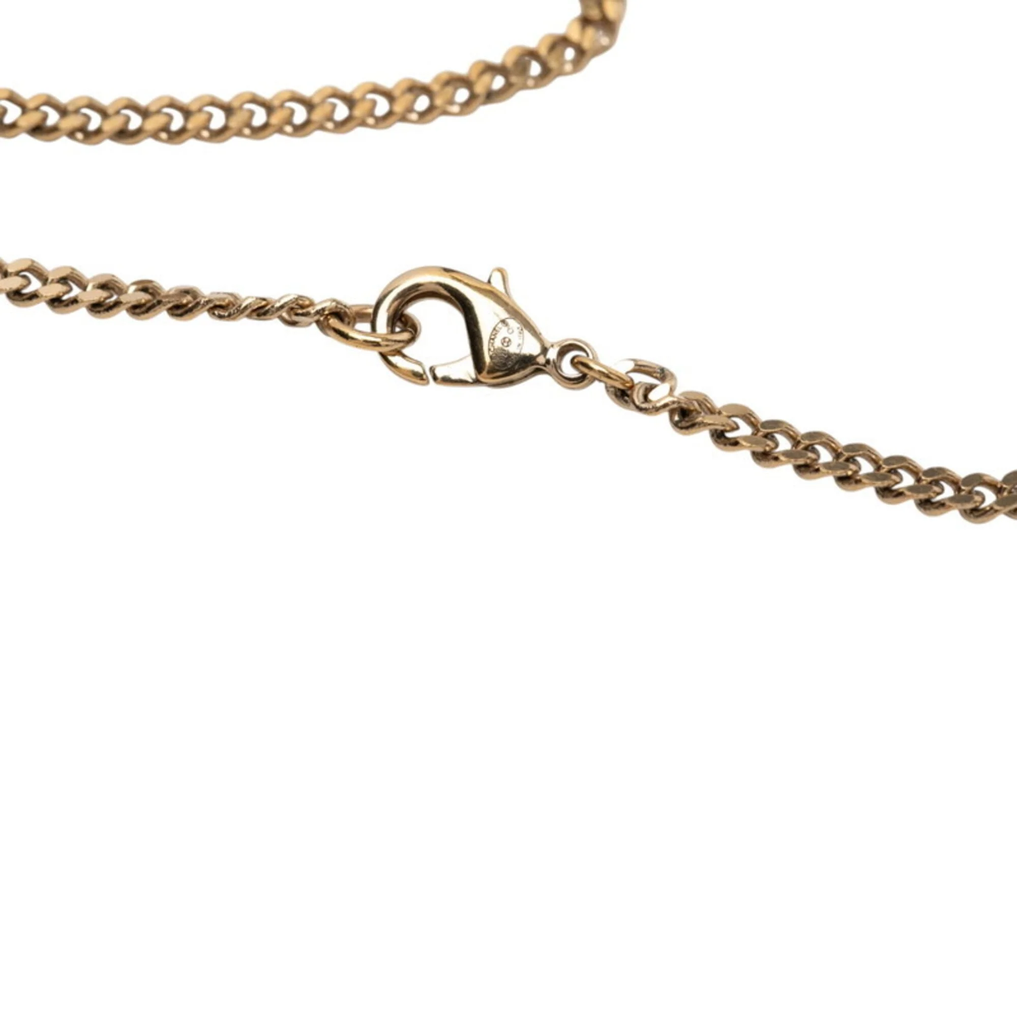 CC Logo Pendant Necklace Gold-Tone Metal - Image 5
