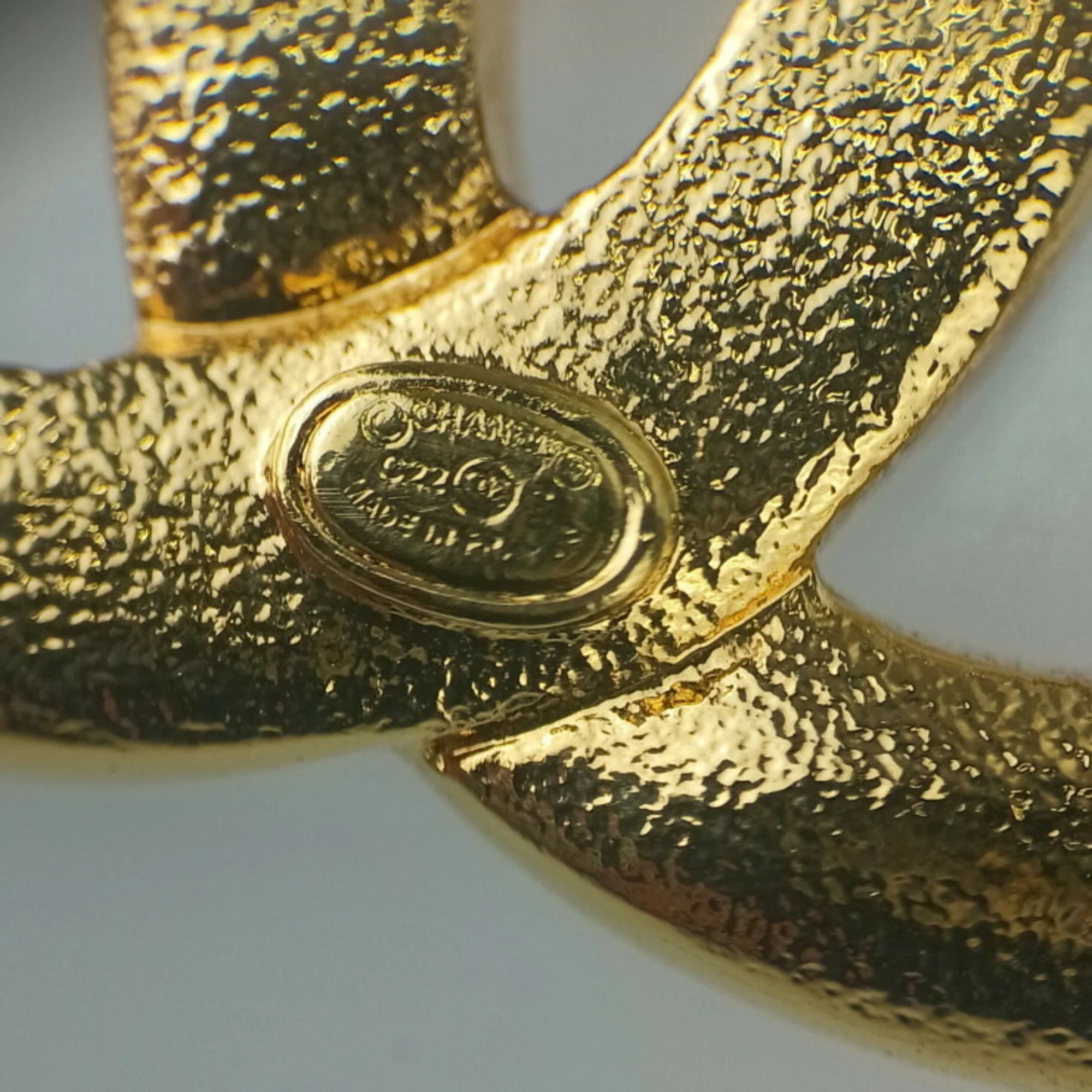 CC Logo Pendant Necklace Gold-Tone Metal - Image 5