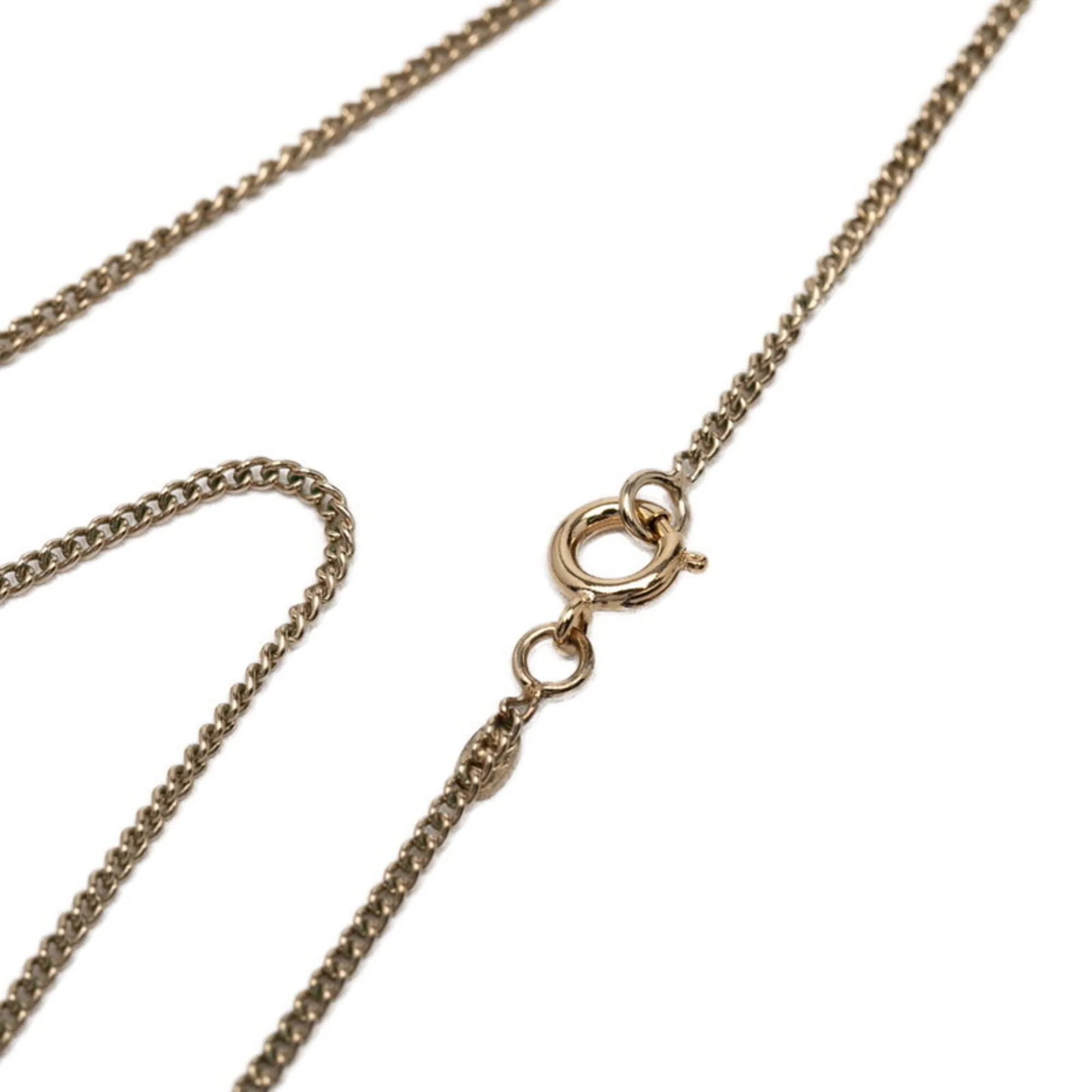 CC Logo Pendant Necklace Gold-Tone Metal - Image 4