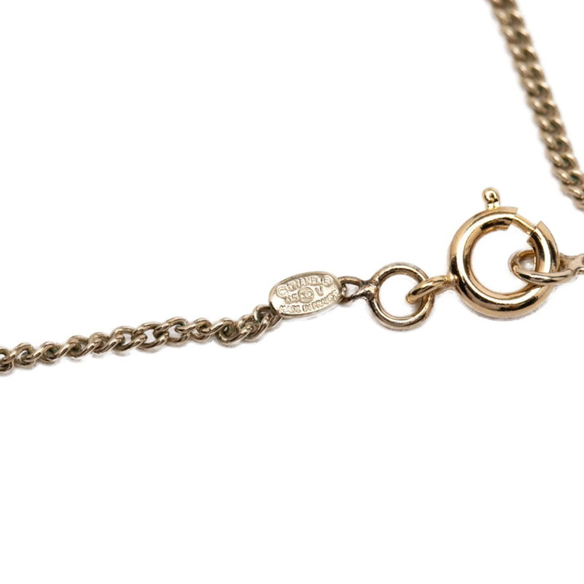CC Logo Pendant Necklace Gold-Tone Metal - Image 5
