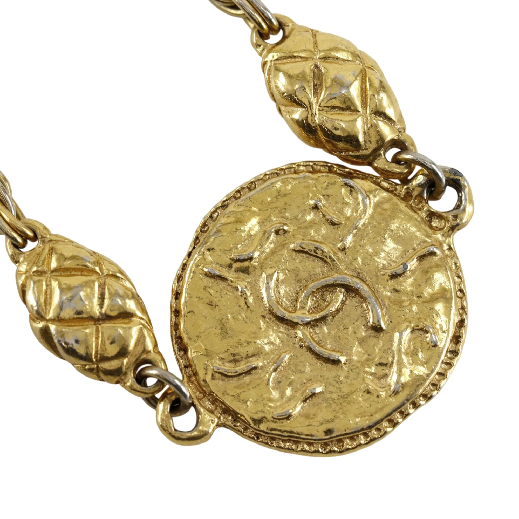 CC Logo Pendant Necklace Metal