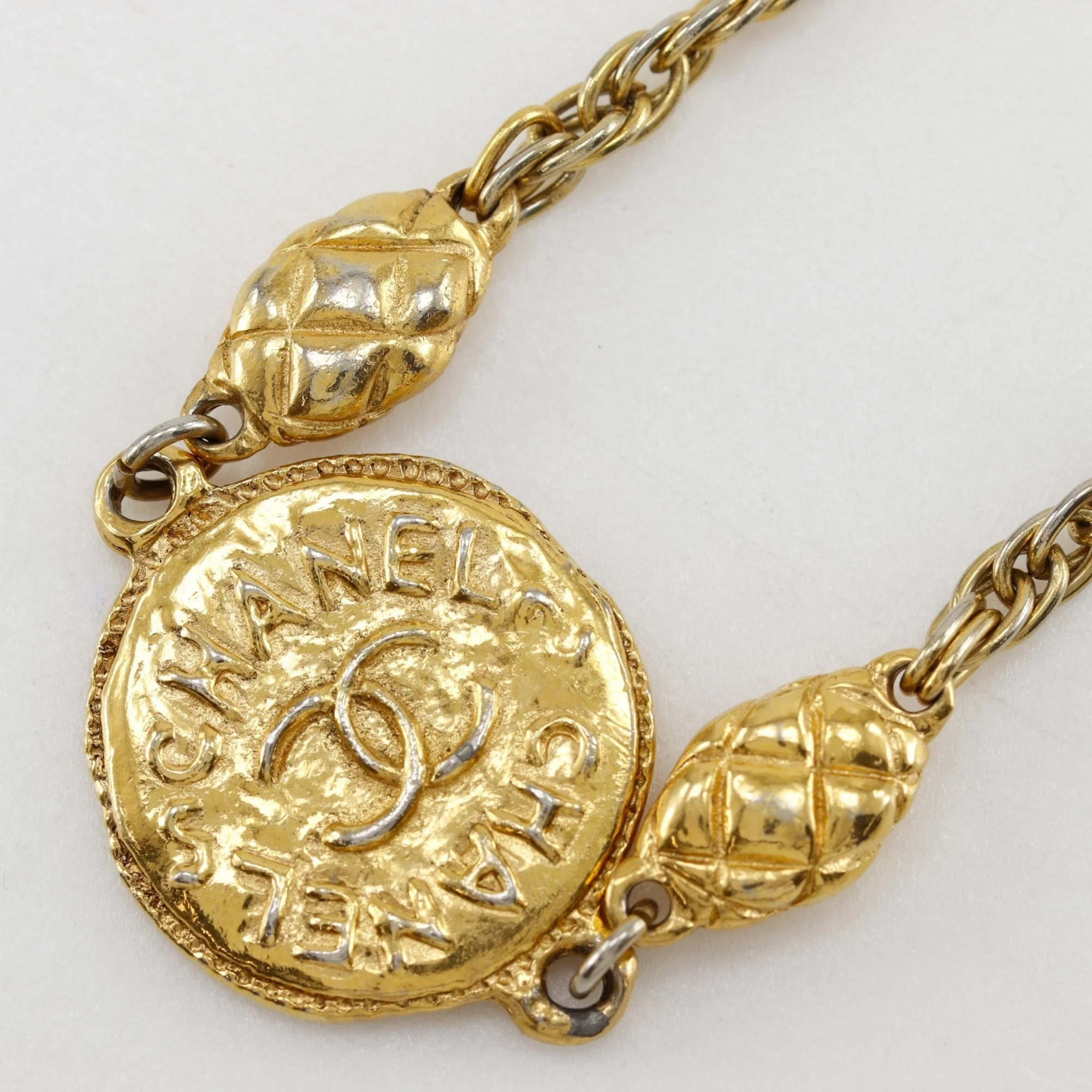 CC Logo Pendant Necklace Metal - Image 3