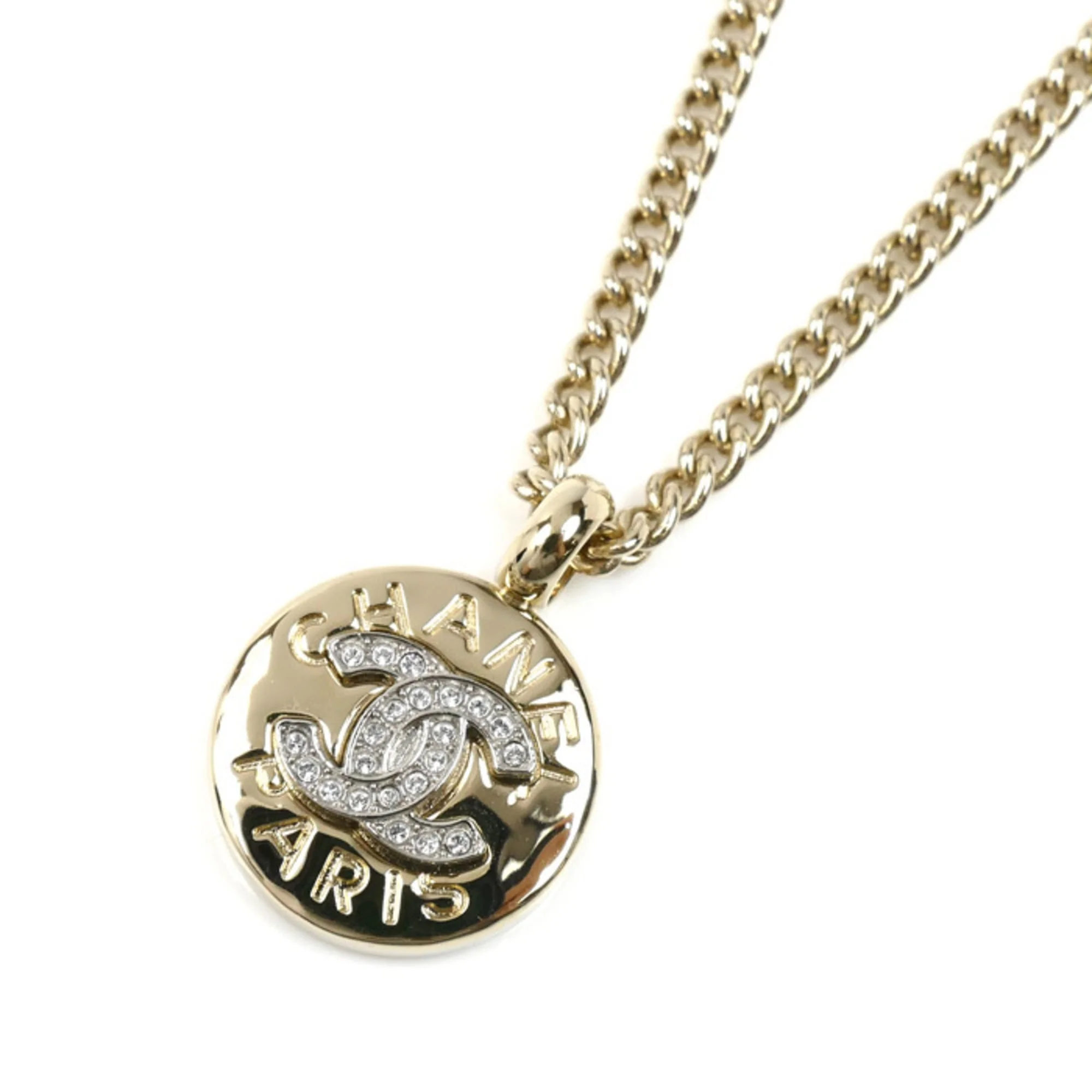 CC Logo Pendant Necklace Metal
