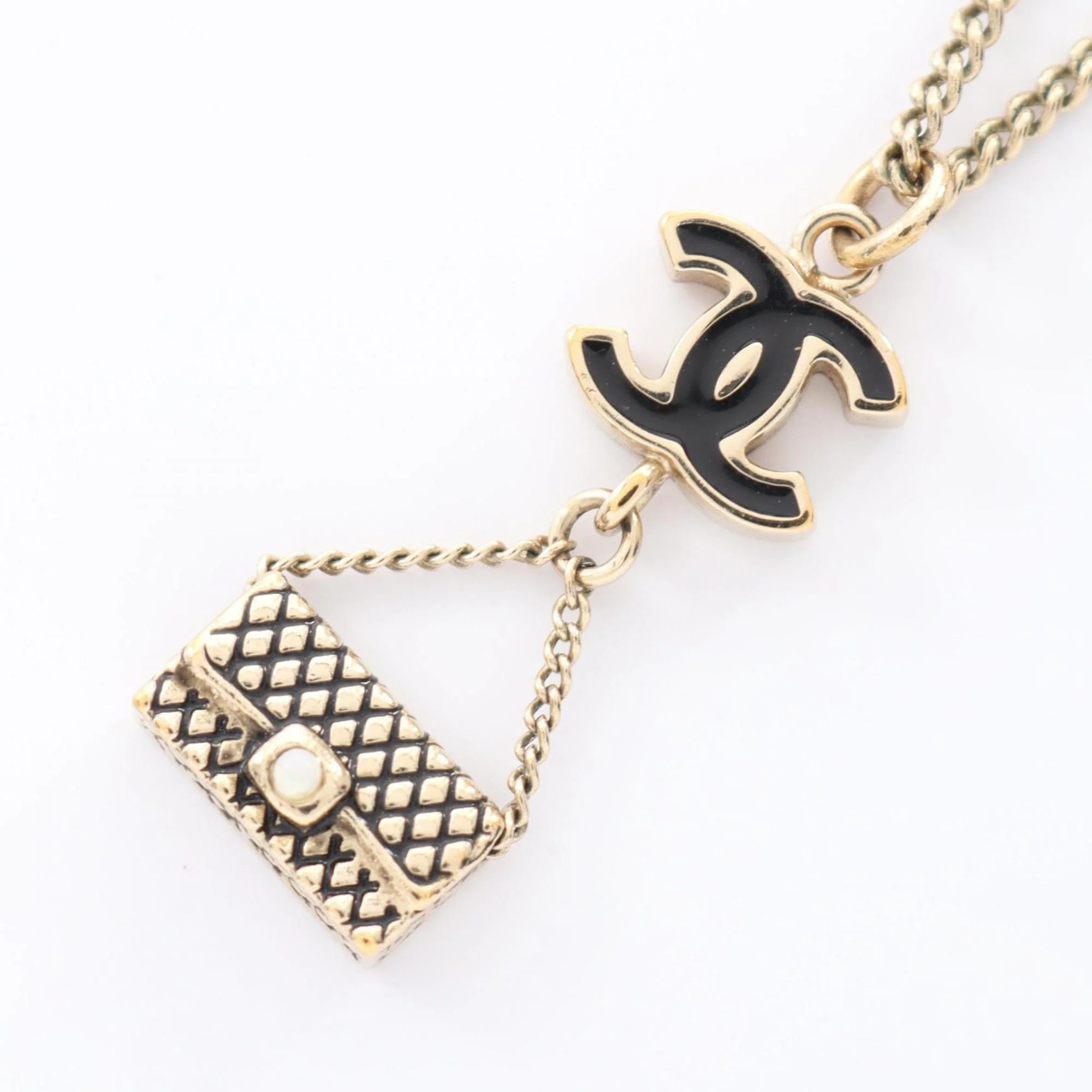 CC Logo Pendant Necklace Metal