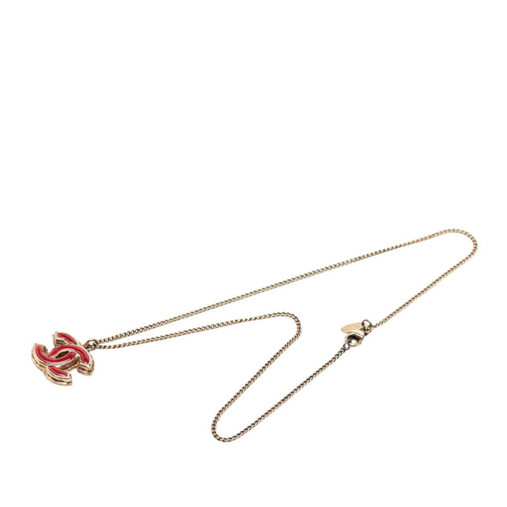 CC Logo Pendant Necklace Metal