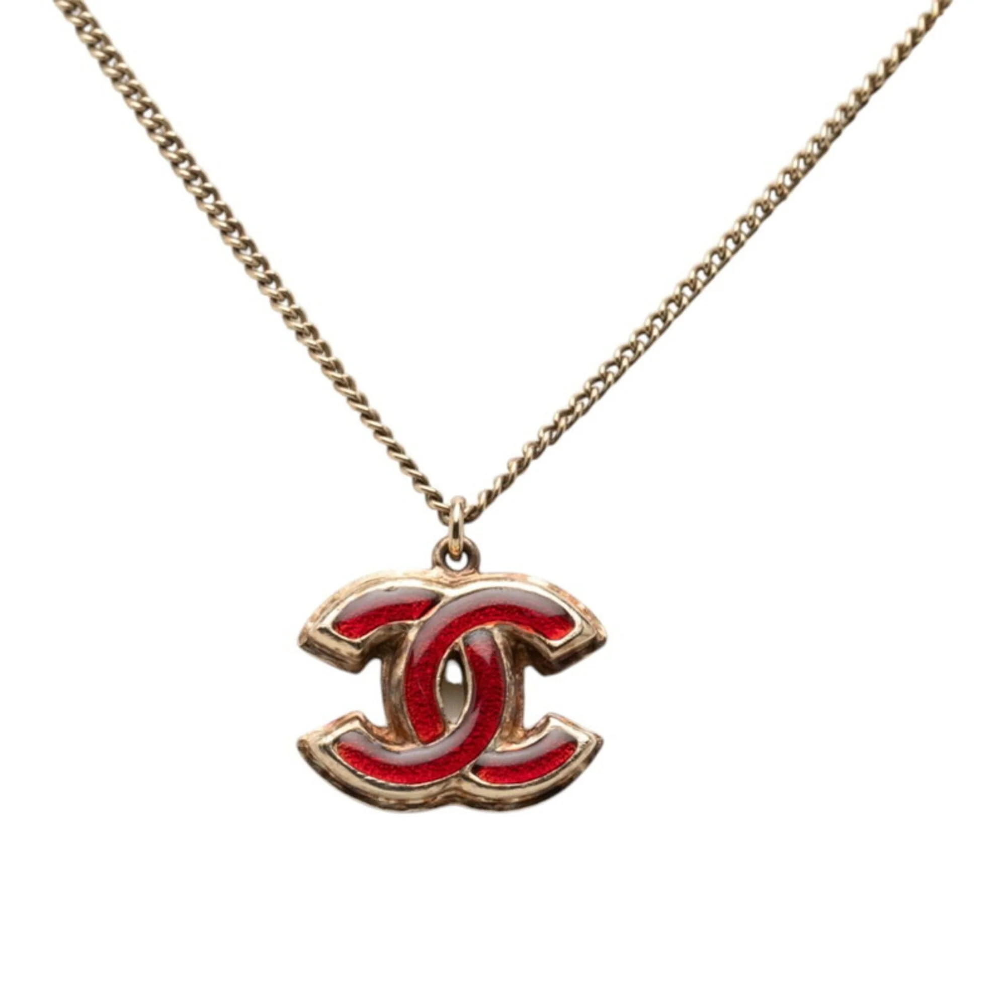 CC Logo Pendant Necklace Metal - Image 2