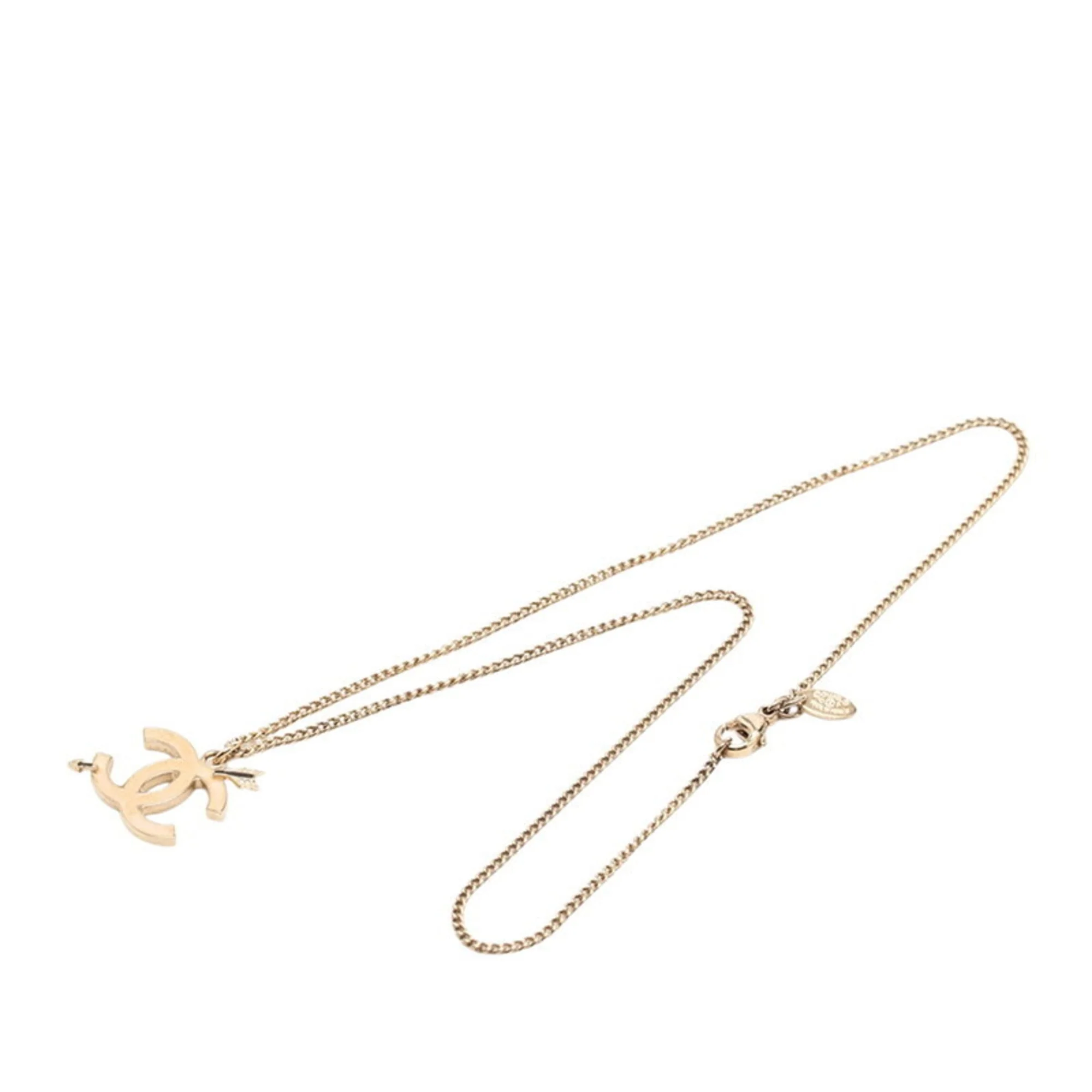 CC Logo Pendant Necklace Metal