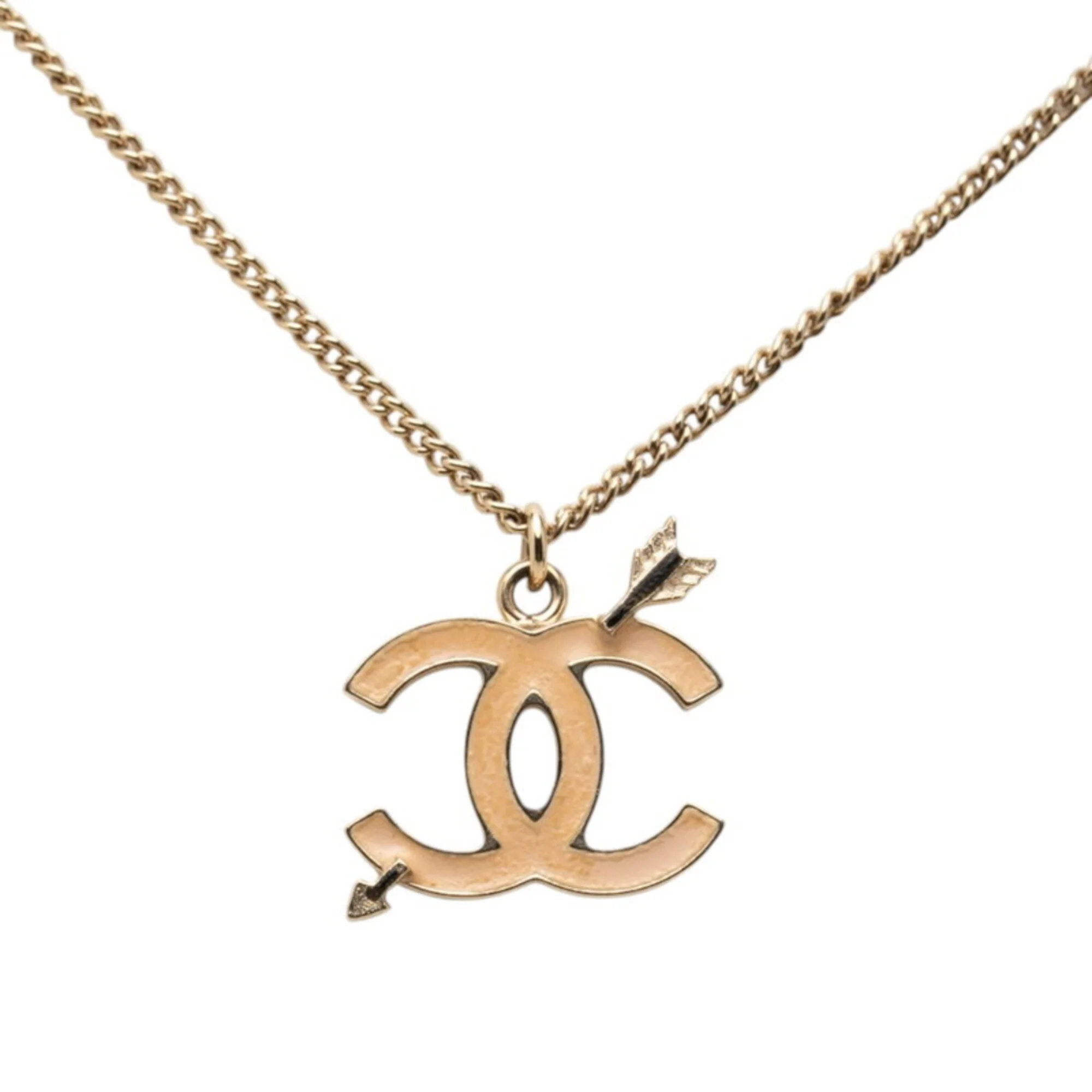 CC Logo Pendant Necklace Metal - Image 2