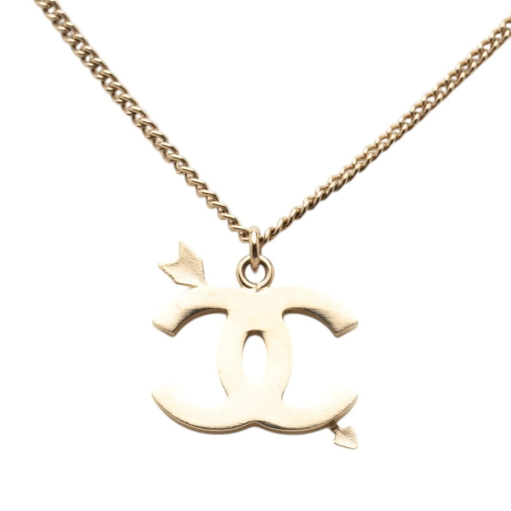 CC Logo Pendant Necklace Metal - Image 3