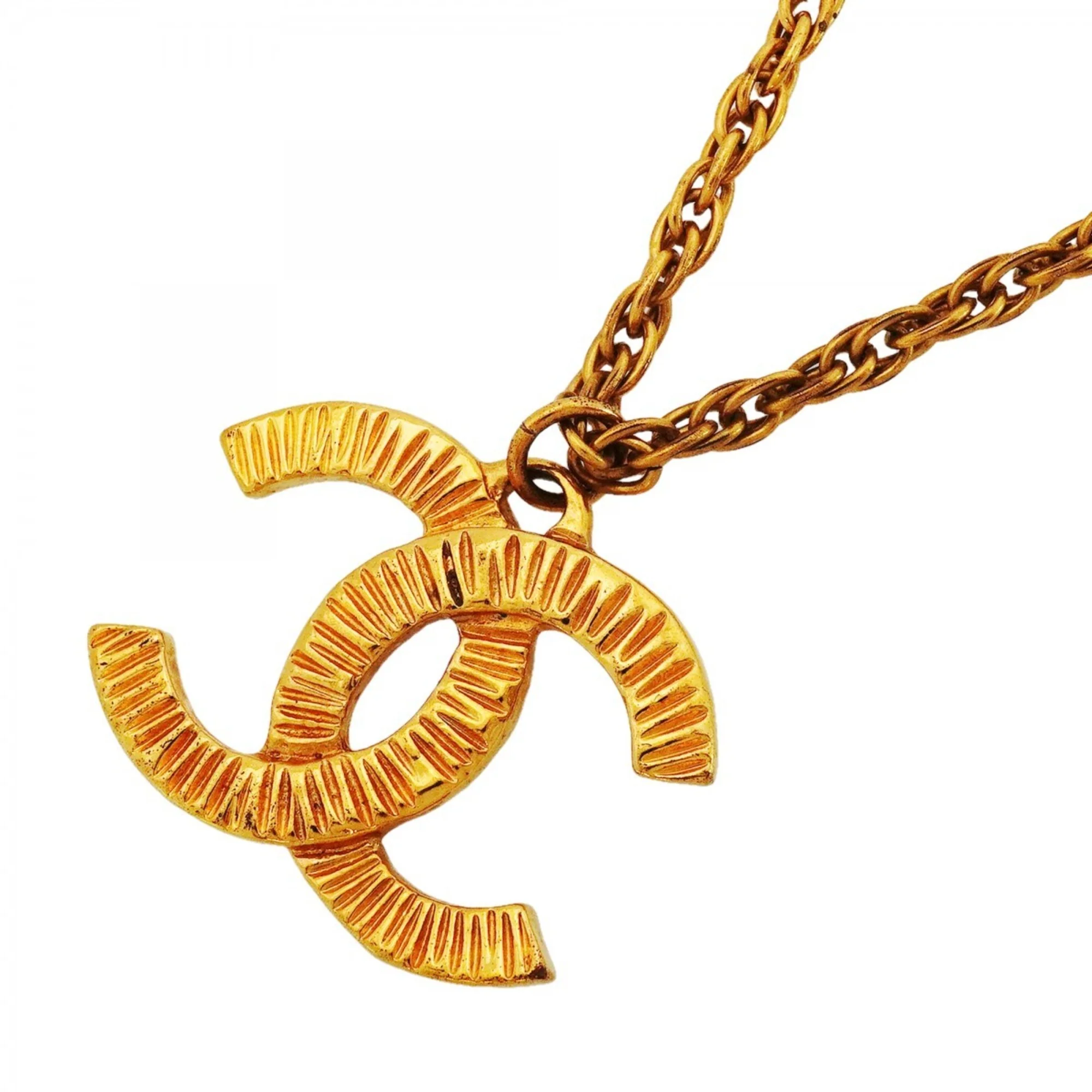 CC Logo Pendant Necklace Metal