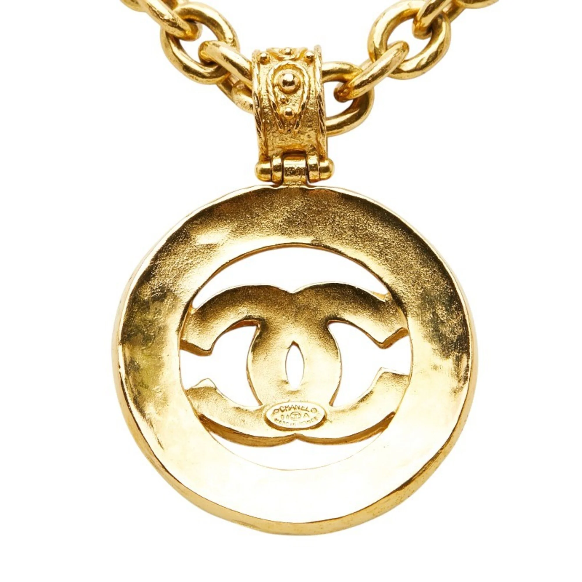 CC Logo Pendant Necklace Metal - Image 3
