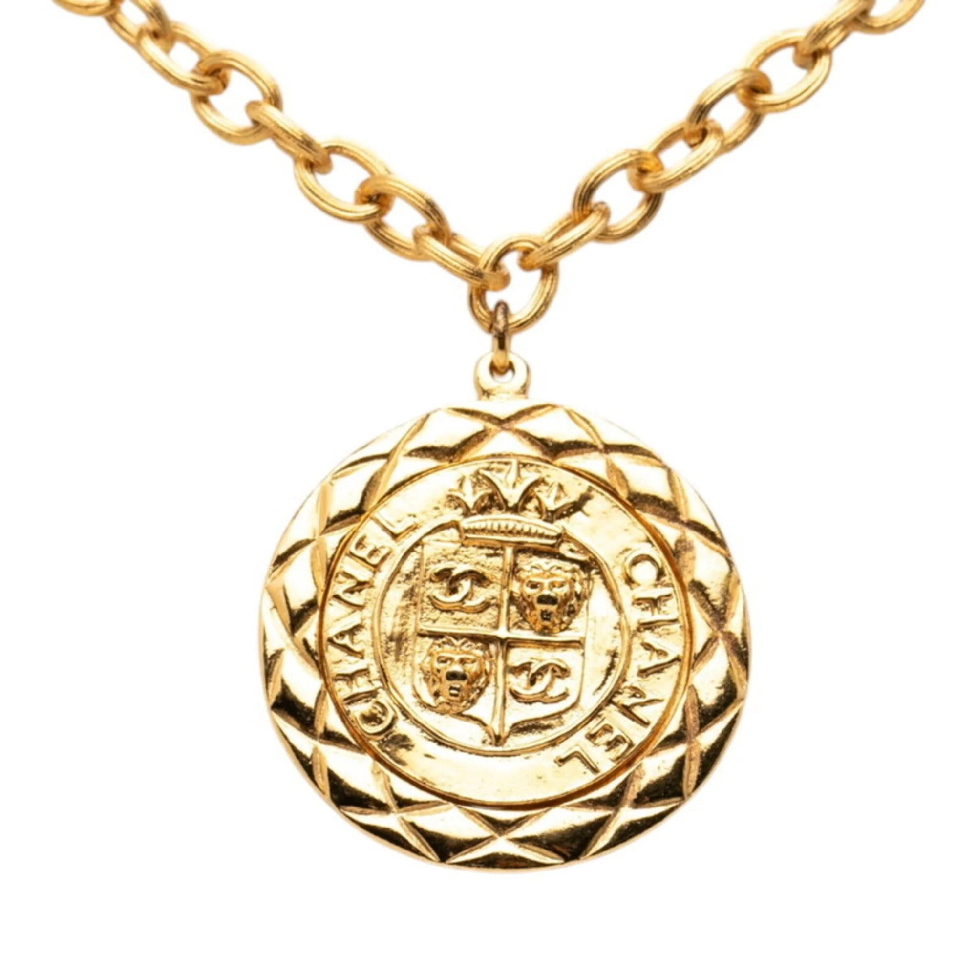 CC Logo Pendant Necklace Metal