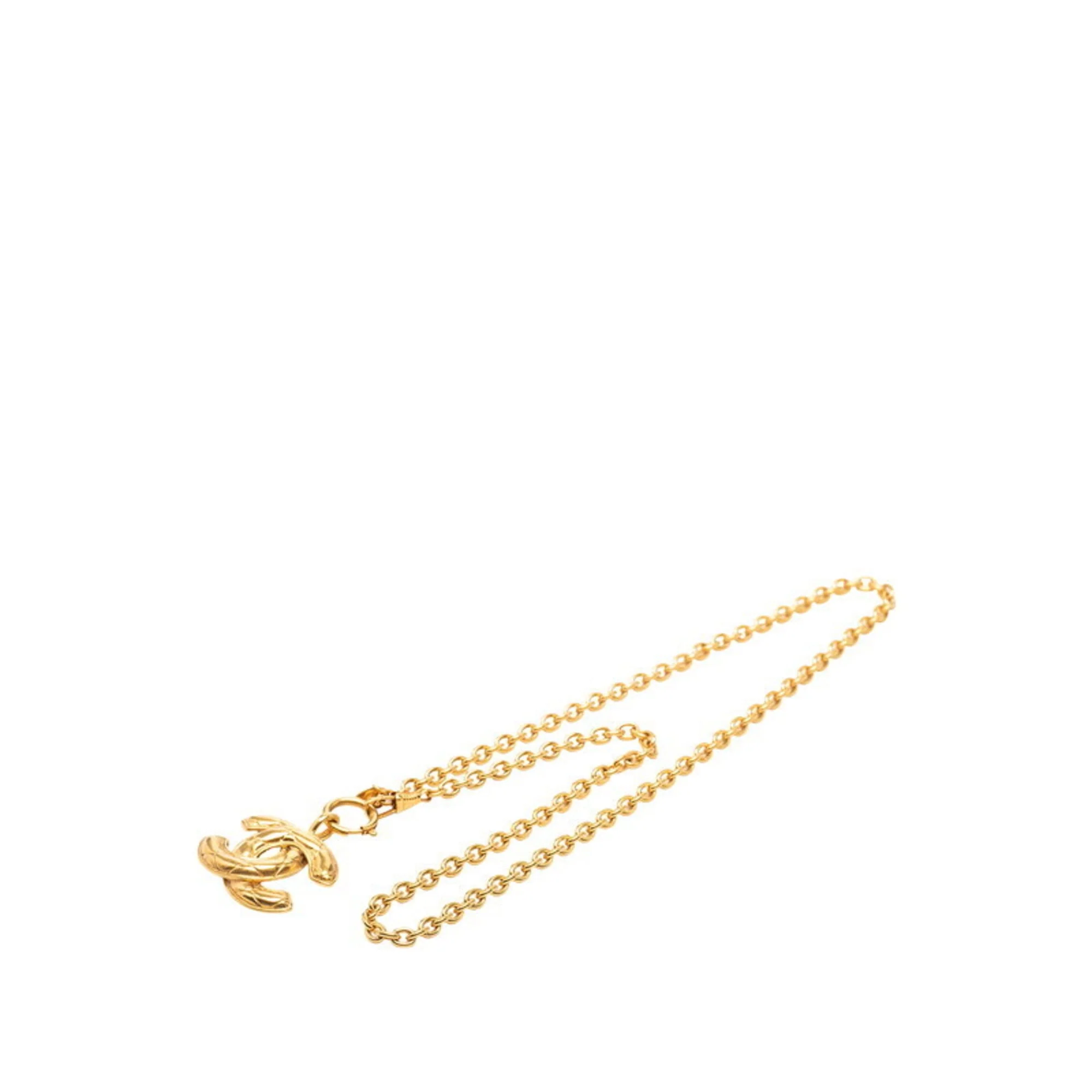 CC Logo Pendant Necklace Metal - Image 3