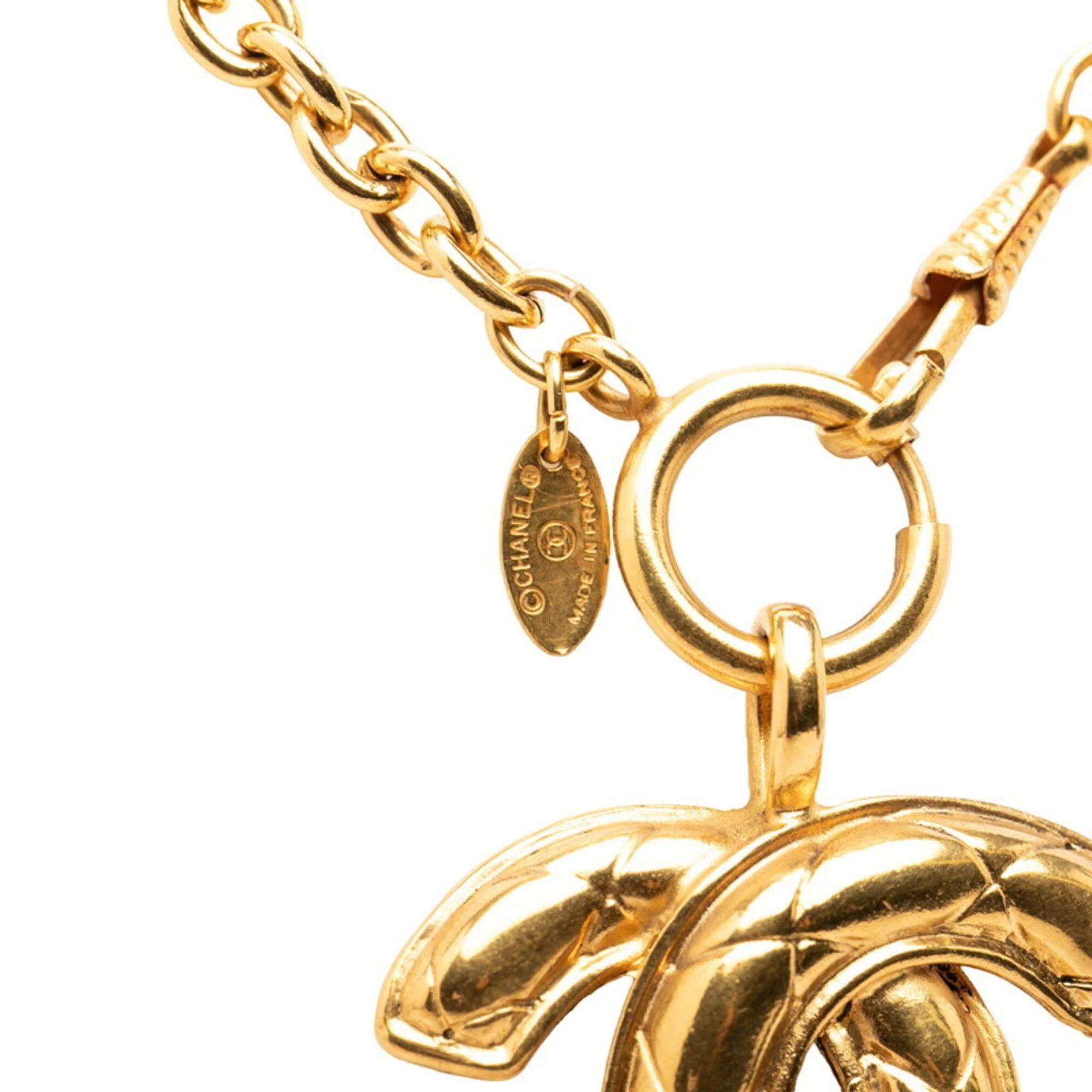 CC Logo Pendant Necklace Metal - Image 5