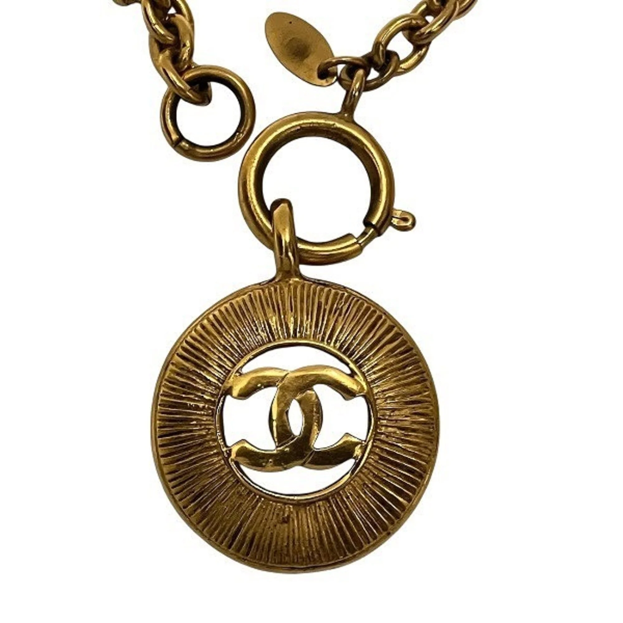 CC Logo Pendant Necklace Metal