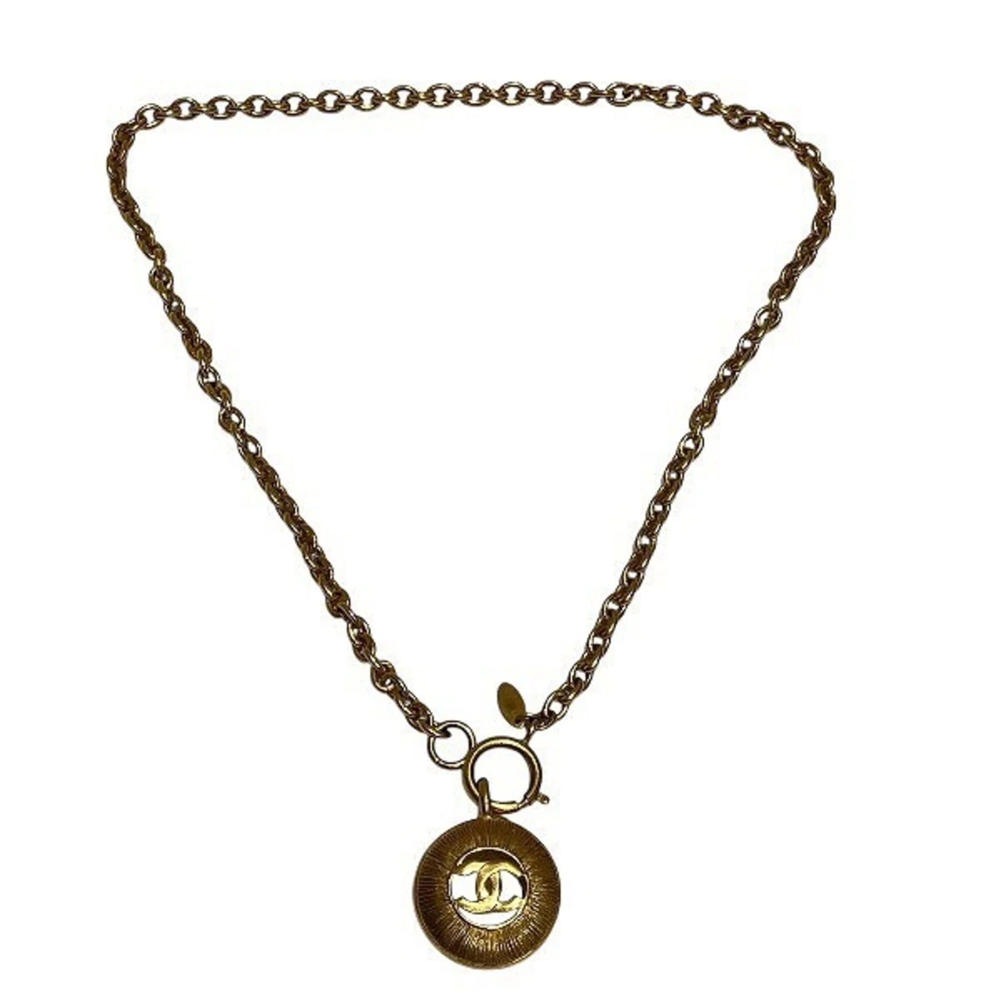 CC Logo Pendant Necklace Metal - Image 3