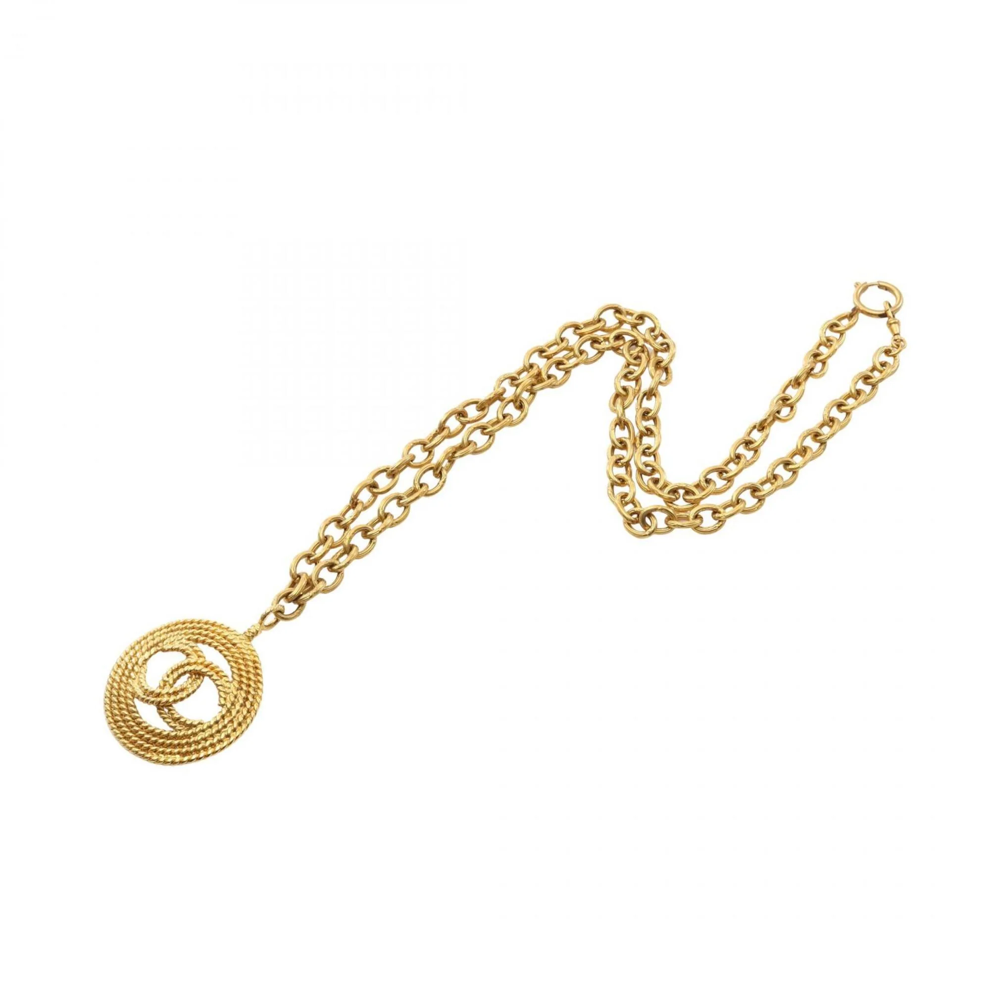 CC Logo Pendant Necklace Metal - Image 3