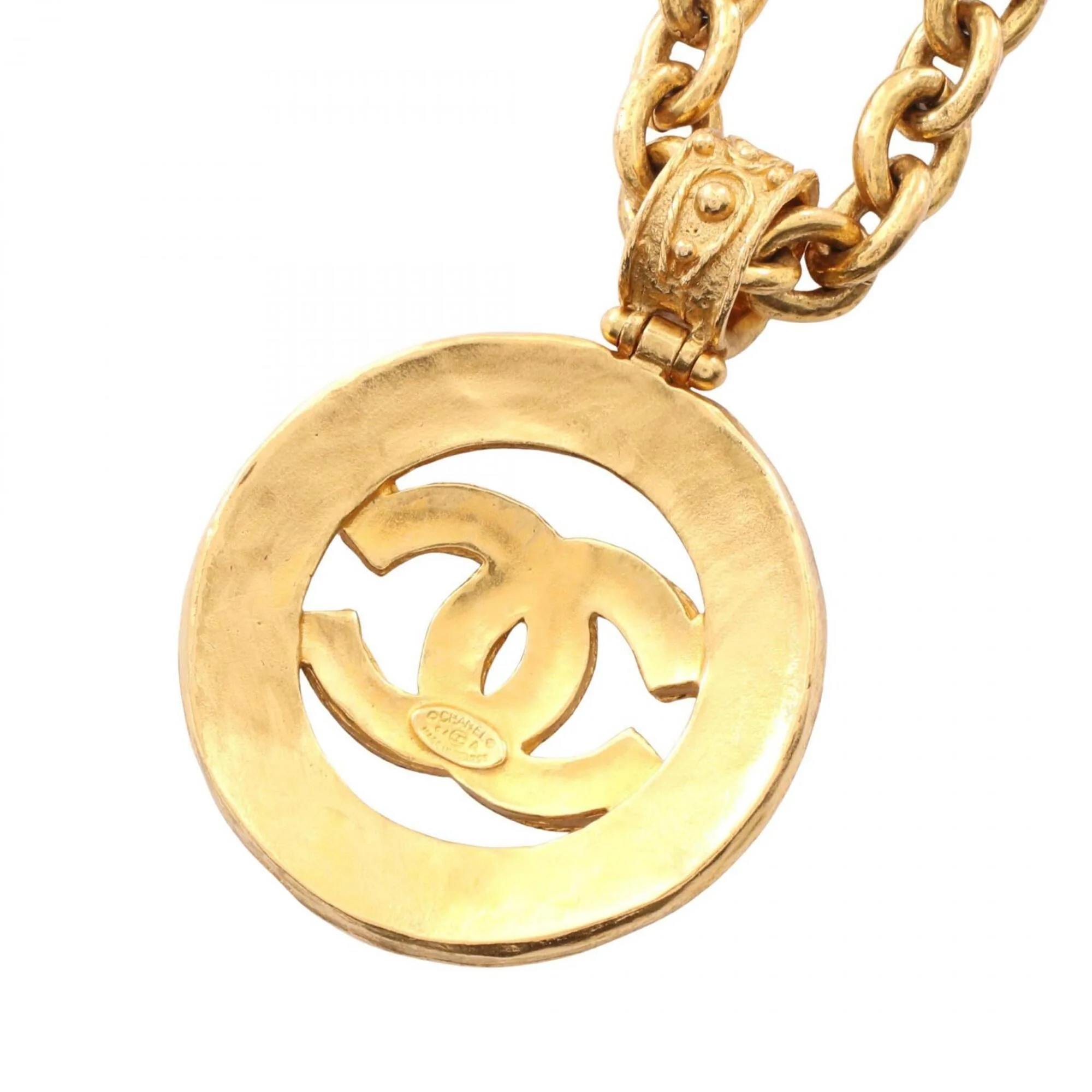 CC Logo Pendant Necklace Metal - Image 2
