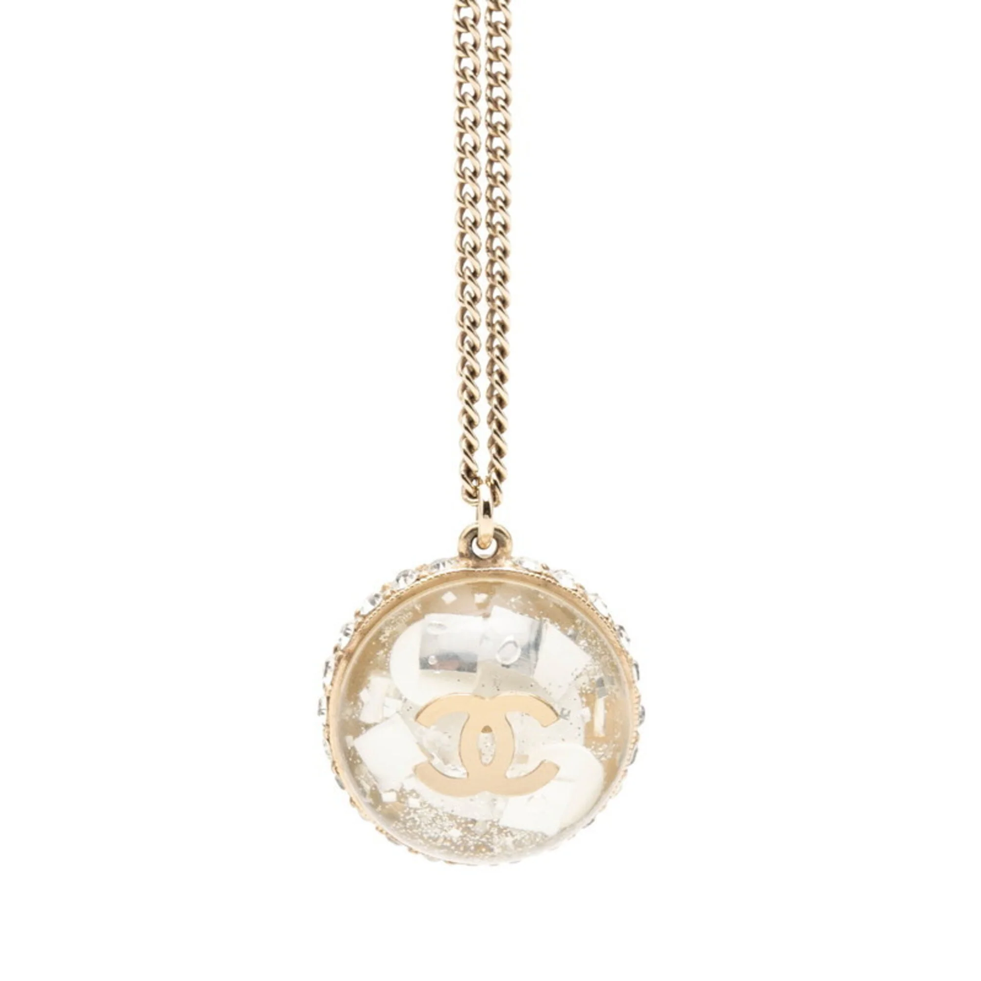CC Logo Pendant Necklace Metal