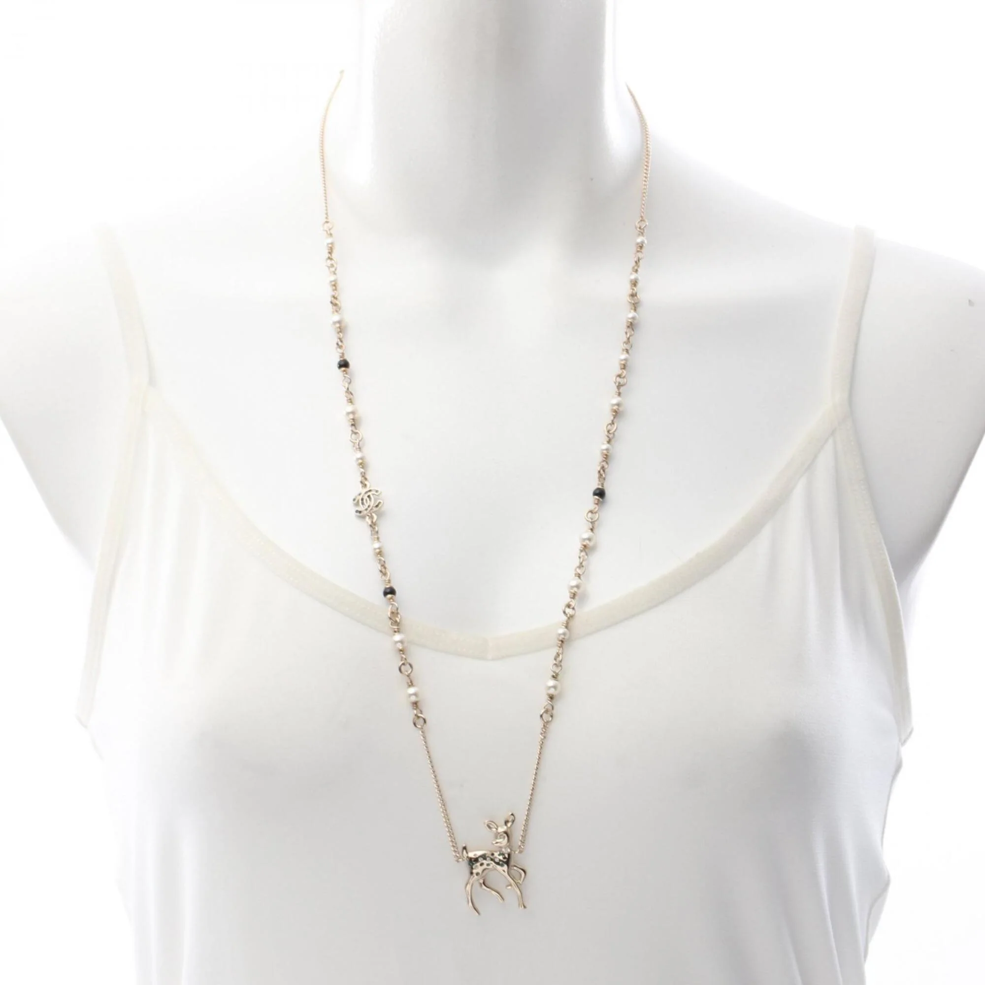 CC Logo Pendant Necklace Metal - Image 7